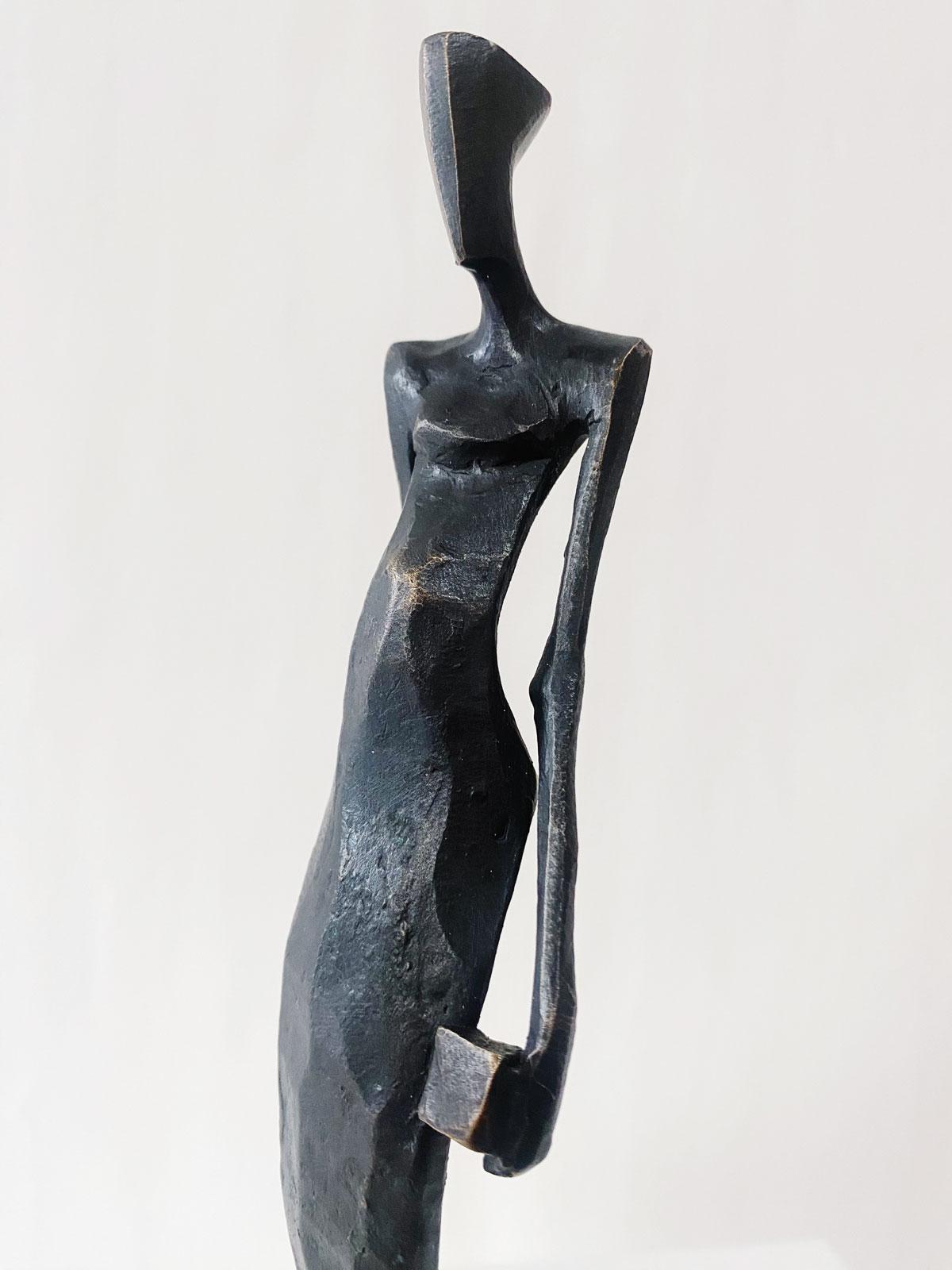 Woman with Dice by Nando Kallweit.  Elegant figurative sculpture. For Sale 1