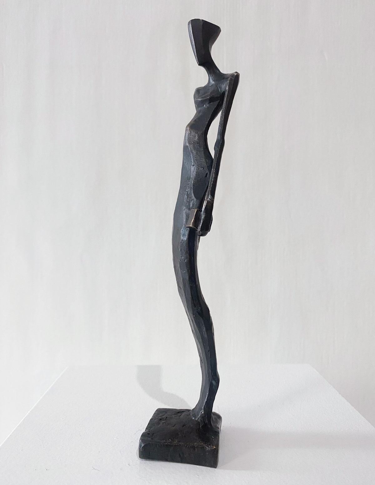 Woman with Dice by Nando Kallweit.  Elegant figurative sculpture. For Sale 3
