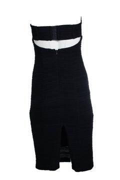 Nanette lepore, Strapless ribbed black dress