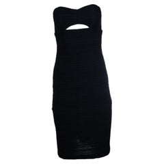 Nanette lepore, Strapless ribbed black dress