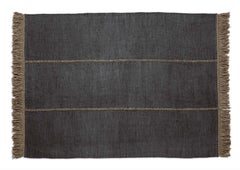 Nani Marquina Mía Rug in 'Navy' with Macramé Fringing in Beige 200x300 cm