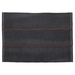 Nani Marquina Mía Rug in
Navy
with Two Color Dashed Stitching 170x240 cm