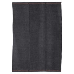 Nani Marquina Mía Rug in 
Navy
 with Two Color Dashed Stitching 170x240 cm