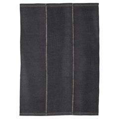 Nani Marquina Mía Rug in 
Navy
 with Two Color Dashed Stitching 200x300 cm