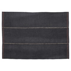 Nani Marquina Mía Rug in
Navy
with Two Color Dashed Stitching 200x300 cm