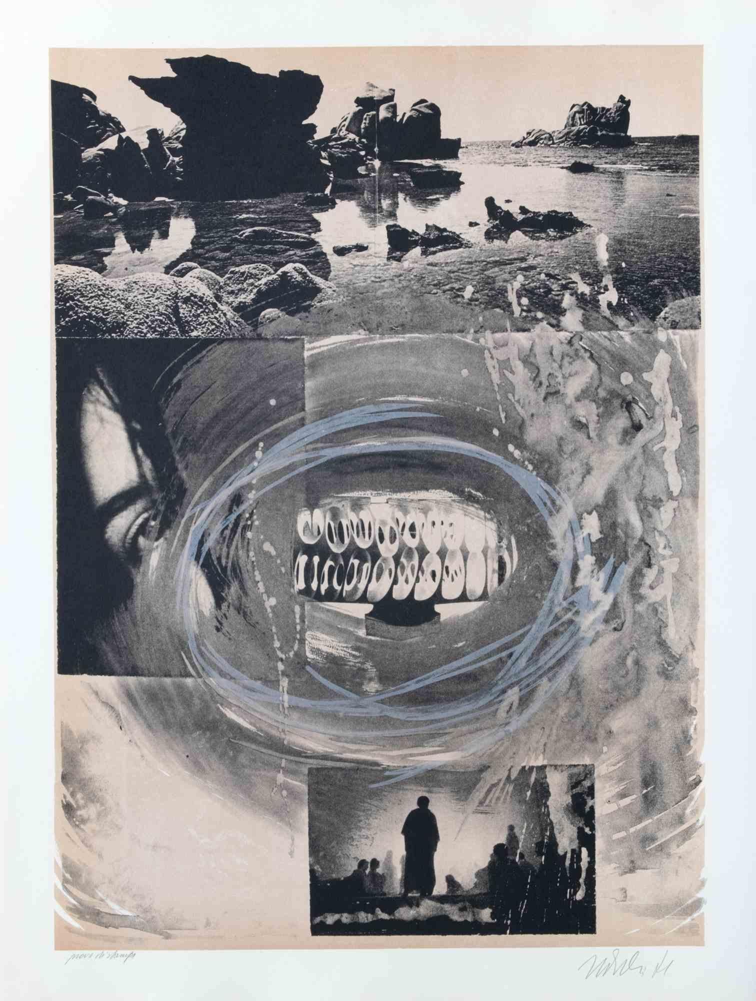 The Mouth of the Time is a contemporary artwork realized by Nani Tedeschi in 1971.

Black and white lithograph.

Hand signed and dated on the lower margin.

Artist's proof