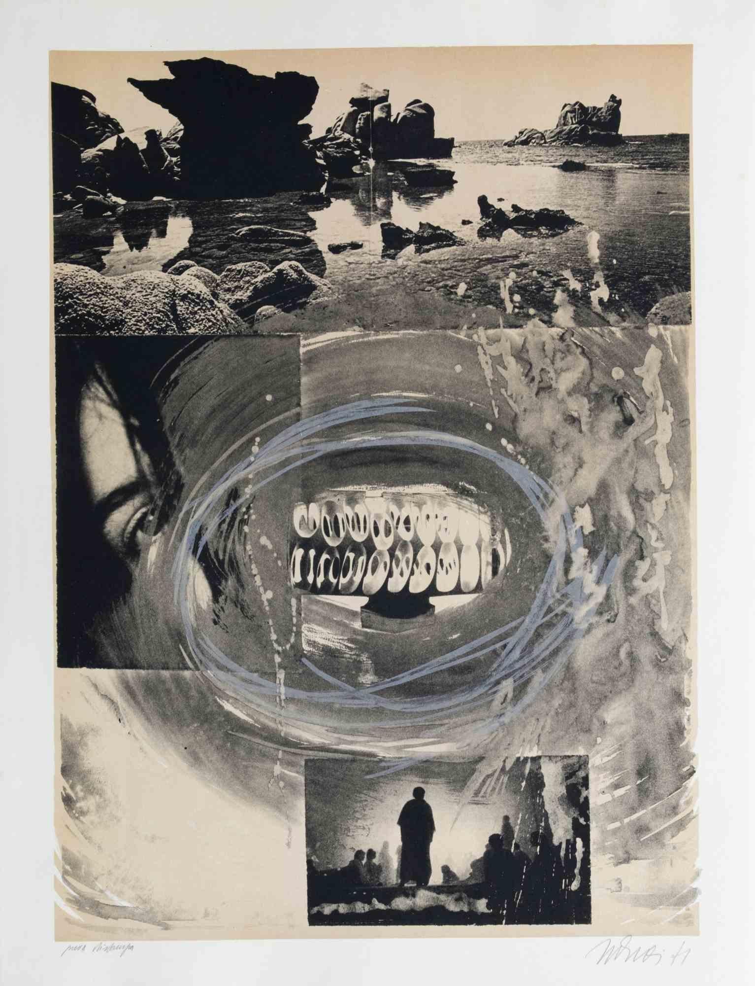 The Mouth of the Time is a contemporary artwork realized by Nani Tedeschi in 1971.

Black and white lithograph.

Hand signed and dated on the lower margin.

Artist's proof