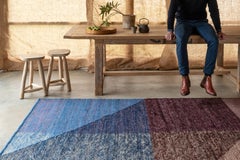 Nanimarquina Capas 3 Standard Rug in Blue by Mathias Hahn, Small