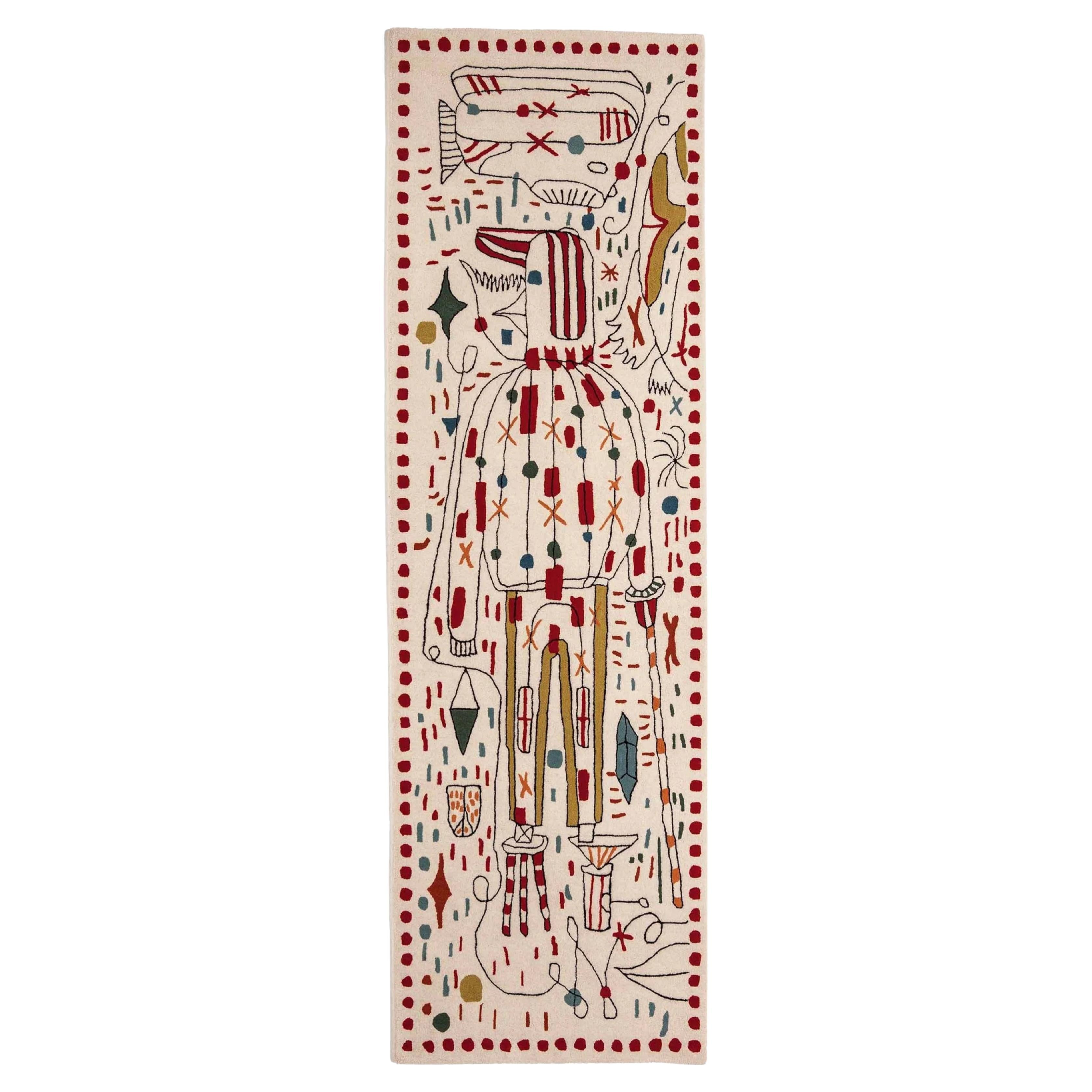 NaniMarquina Hayon x Nani Runner L Rug 2'8" x 7'10" by Jaime Hayon For Sale