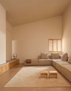 Alfombra de lana «Rooted Ivory» de Nanimarquina, diseño de Lucia Eames, tejida a mano, 250 cm (98,4 pulgadas)