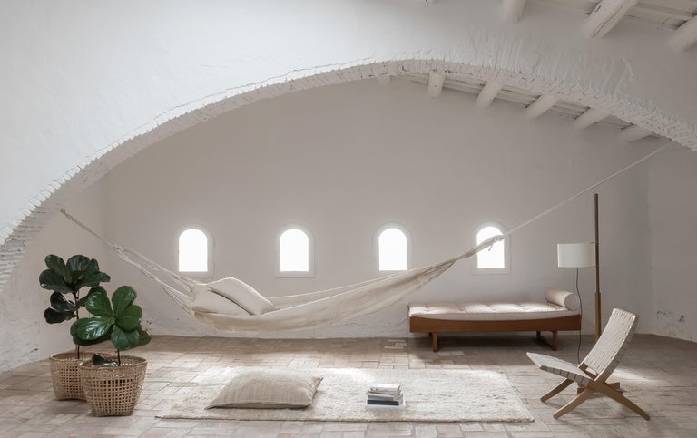 Spanish Nanimarquina Wellbeing Heavy Mazari Cushion in Beige by Ilse Crawford For Sale