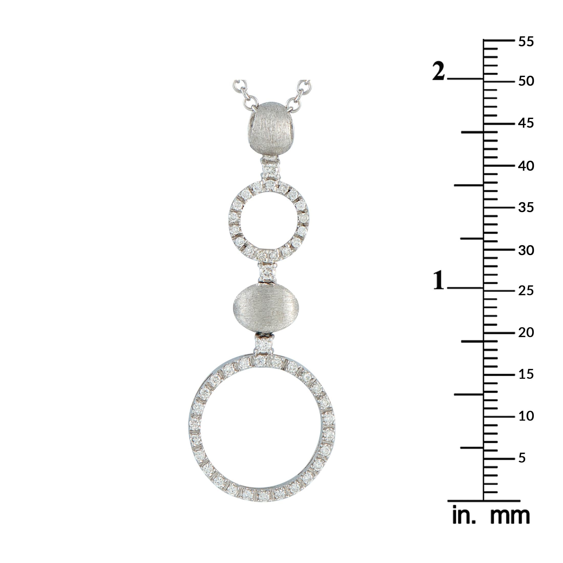 De las mujeres Nanis 18K White Gold 0.65ct Diamond Necklace NA43-100725 en venta