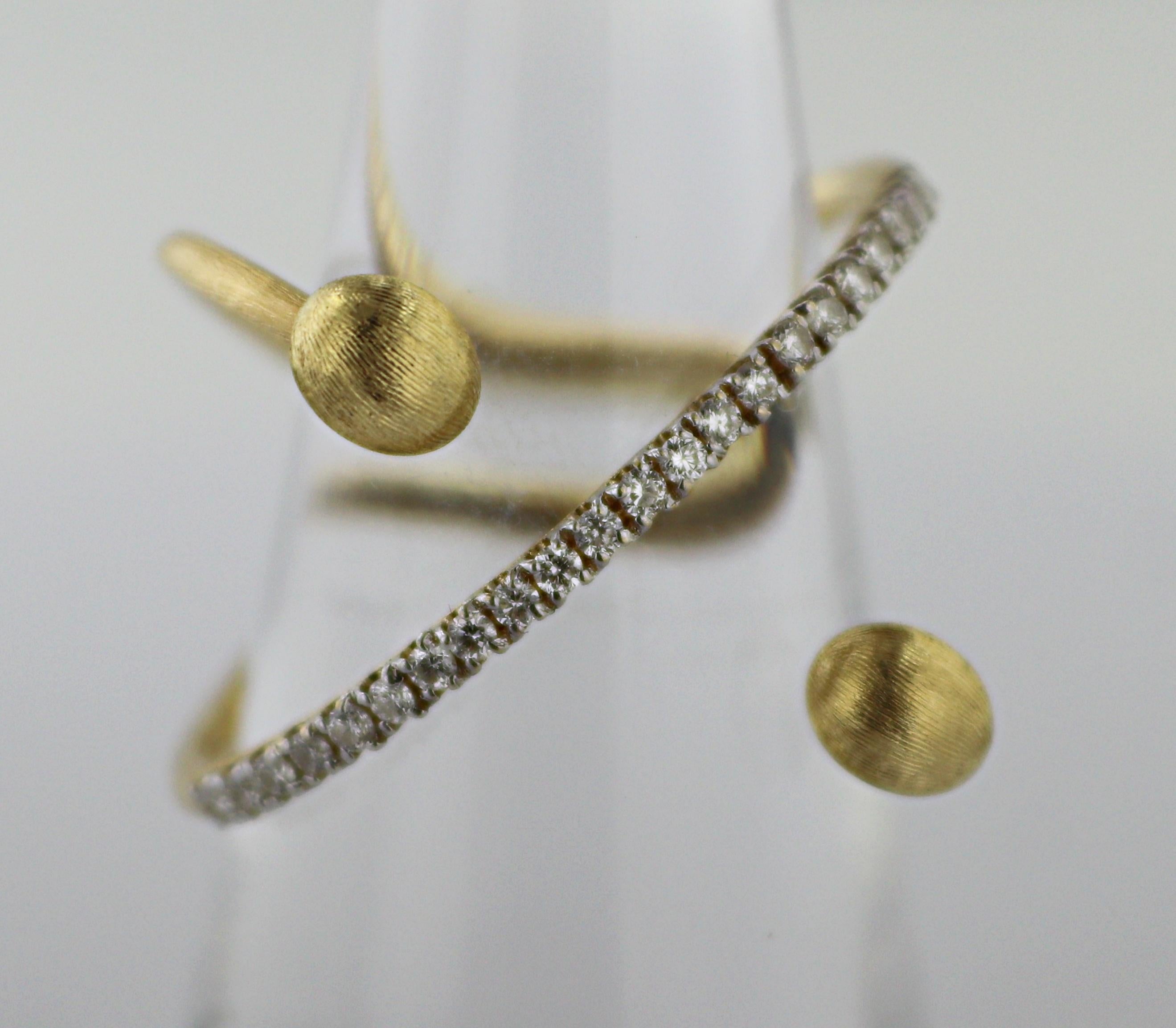 Nani's Diamant, 18K Gelbgold Elite Criss Cross Ring im Angebot 3