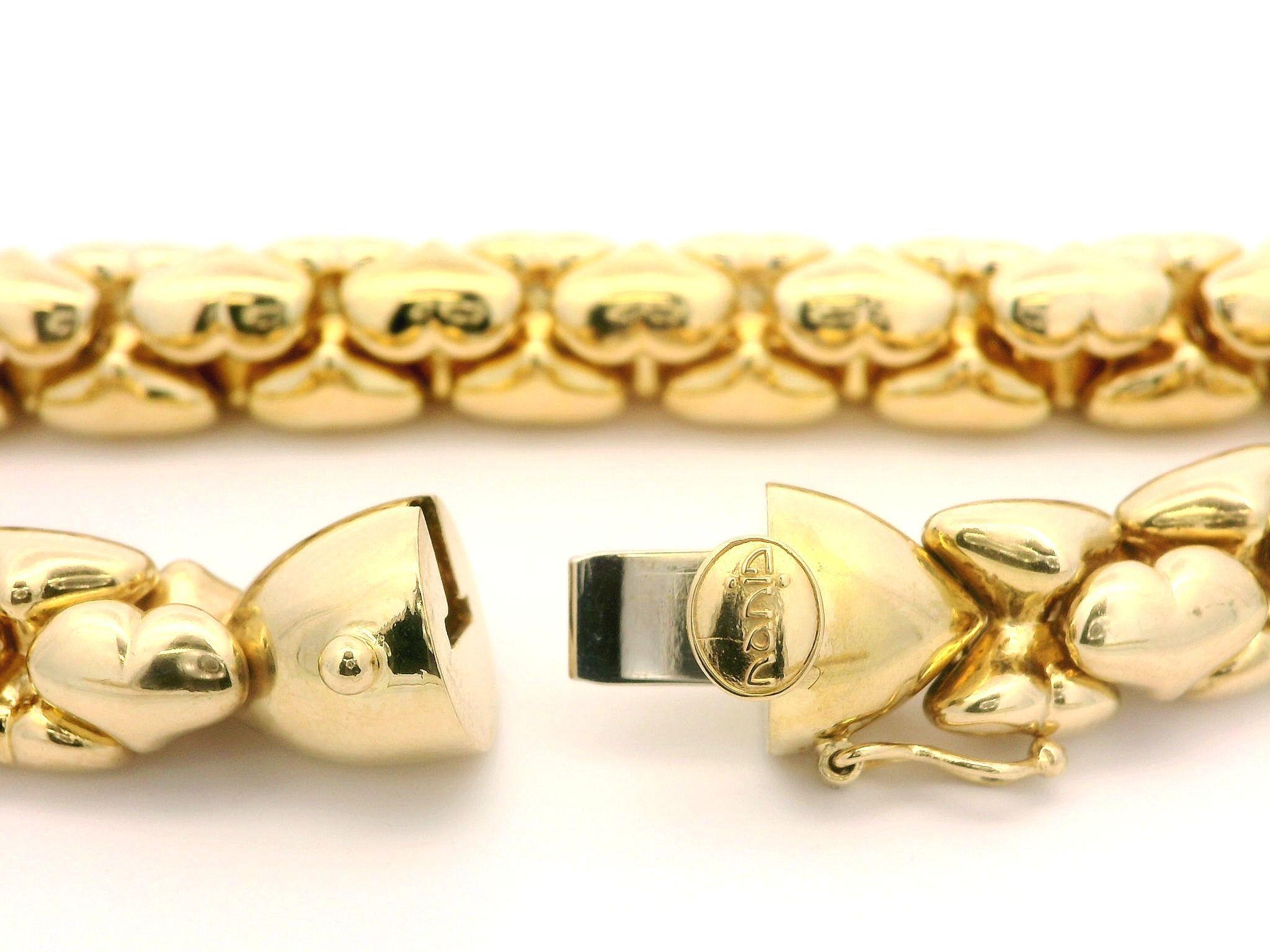 Nanis Italienische Gliederhalskette, massives 18k Gelbgold 16,5
