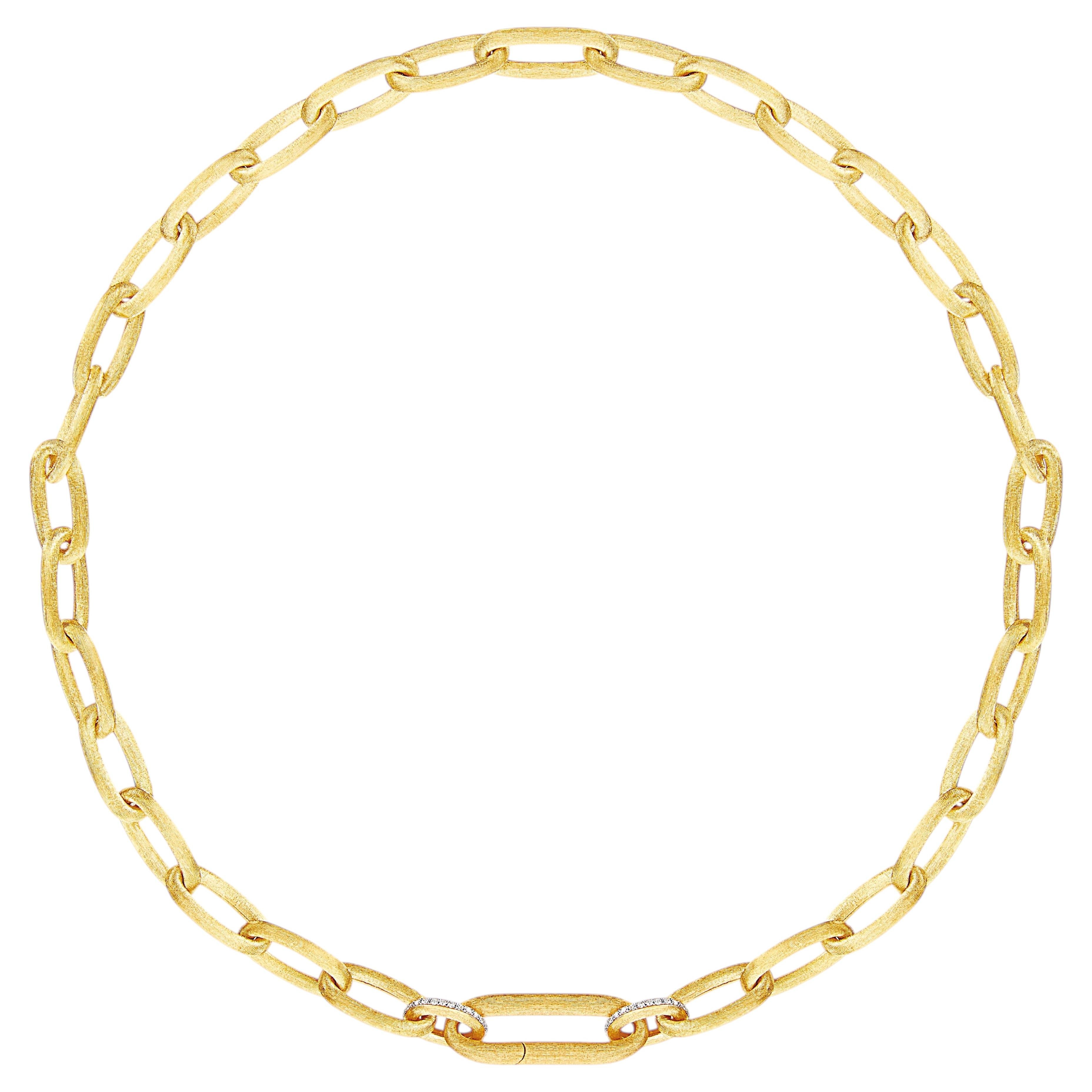 NANIS LIBERA Collier en or massif orné de diamants