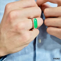 Nanjing Königlicher Jade-Ring mit 14K Weiß- oder Gelbgold-Cocktailring