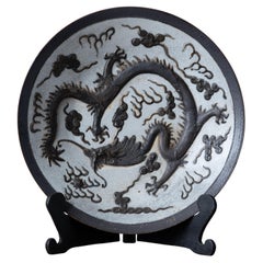 Nanking Crackle Glazed Dragon Charger, 19th Century