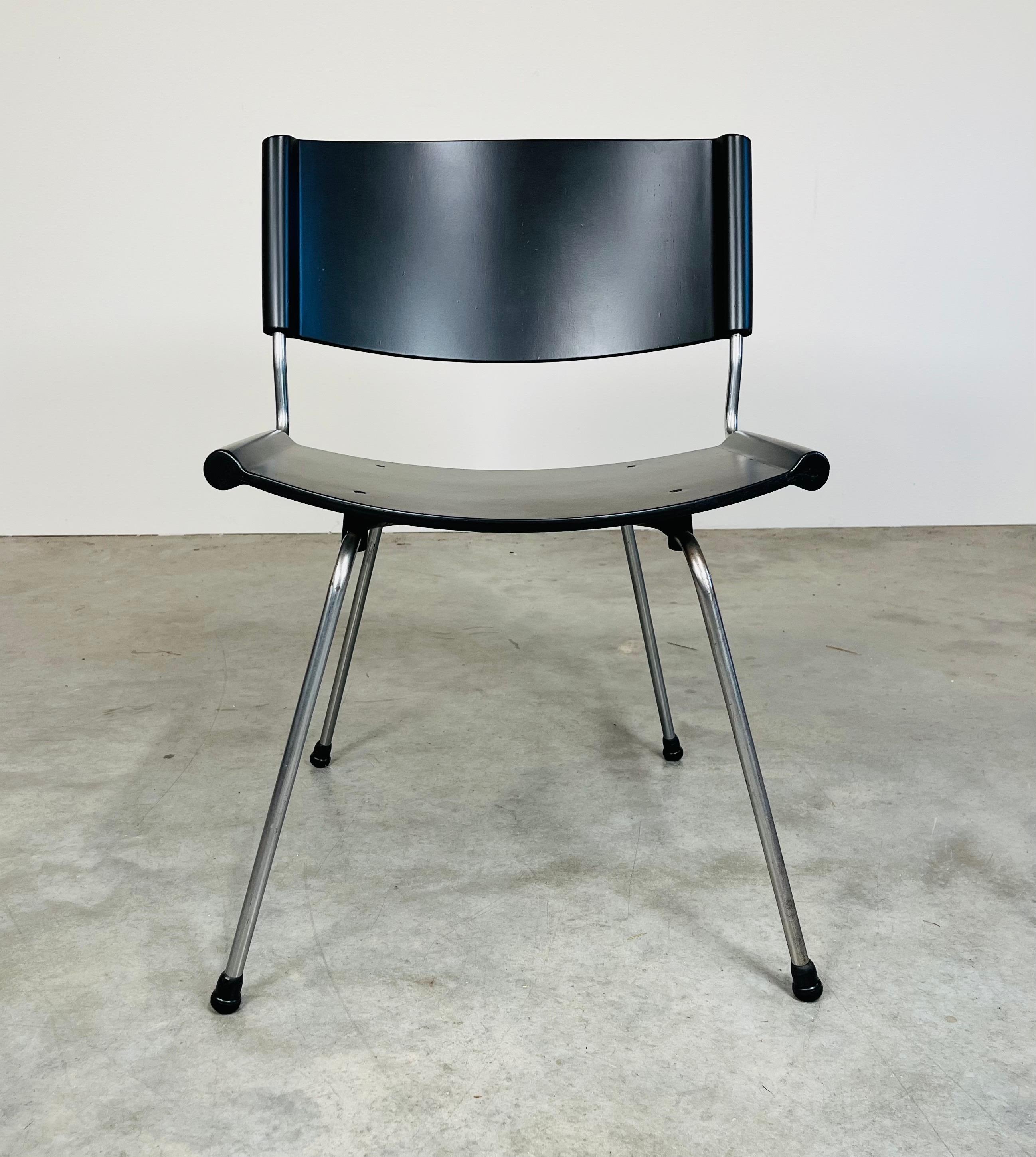 Scandinavian Modern Nanna And Jorgen Ditzel Black Lacquered  ‘Badminton’ Chair For Sale