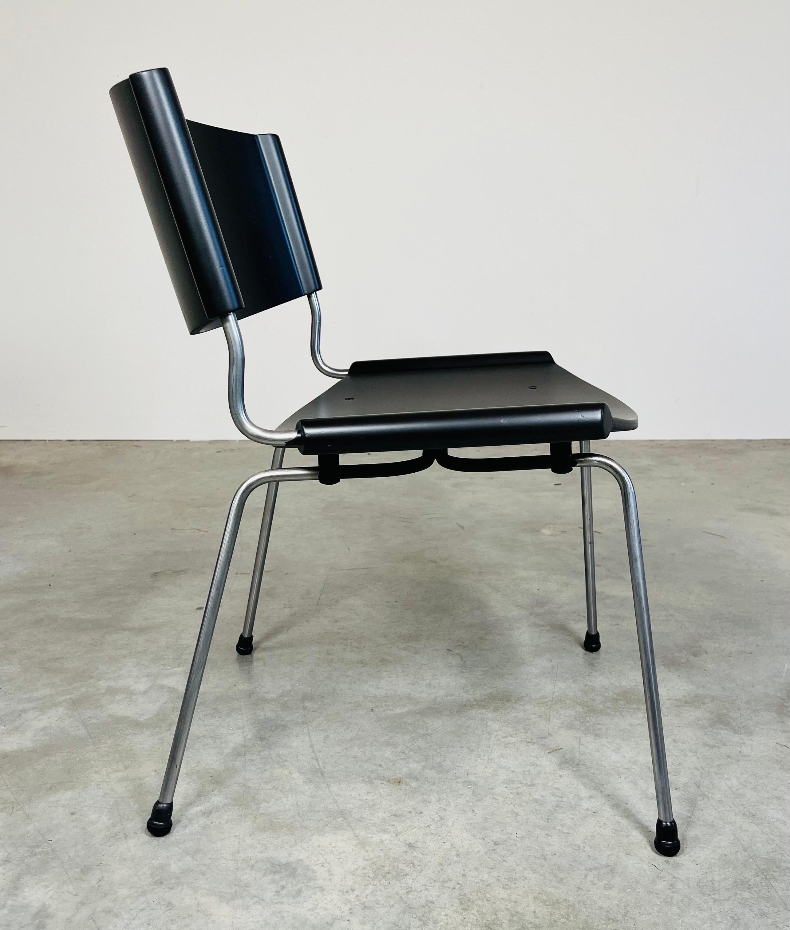 Danish Nanna And Jorgen Ditzel Black Lacquered  ‘Badminton’ Chair For Sale