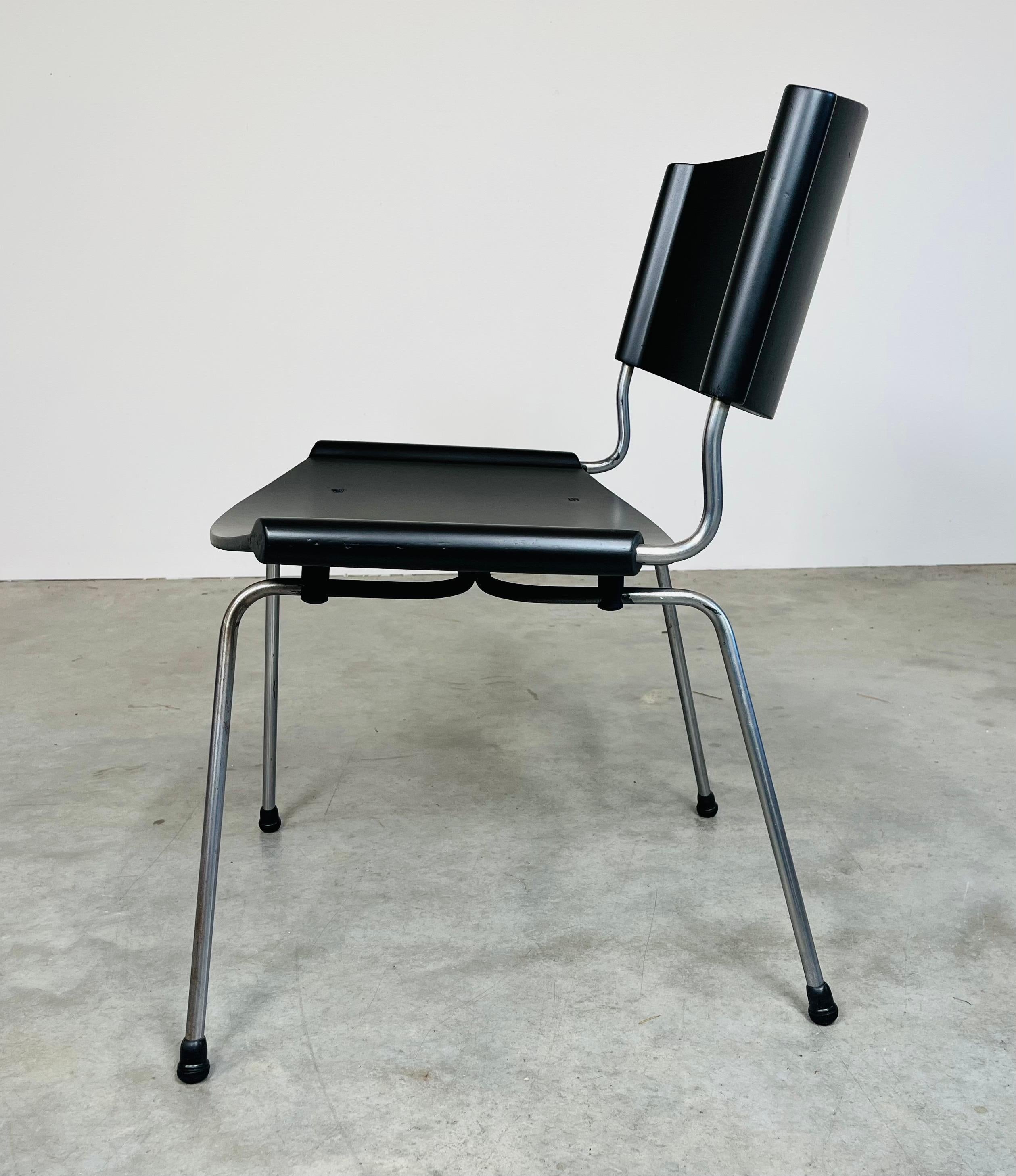 Blackened Nanna And Jorgen Ditzel Black Lacquered  ‘Badminton’ Chair For Sale