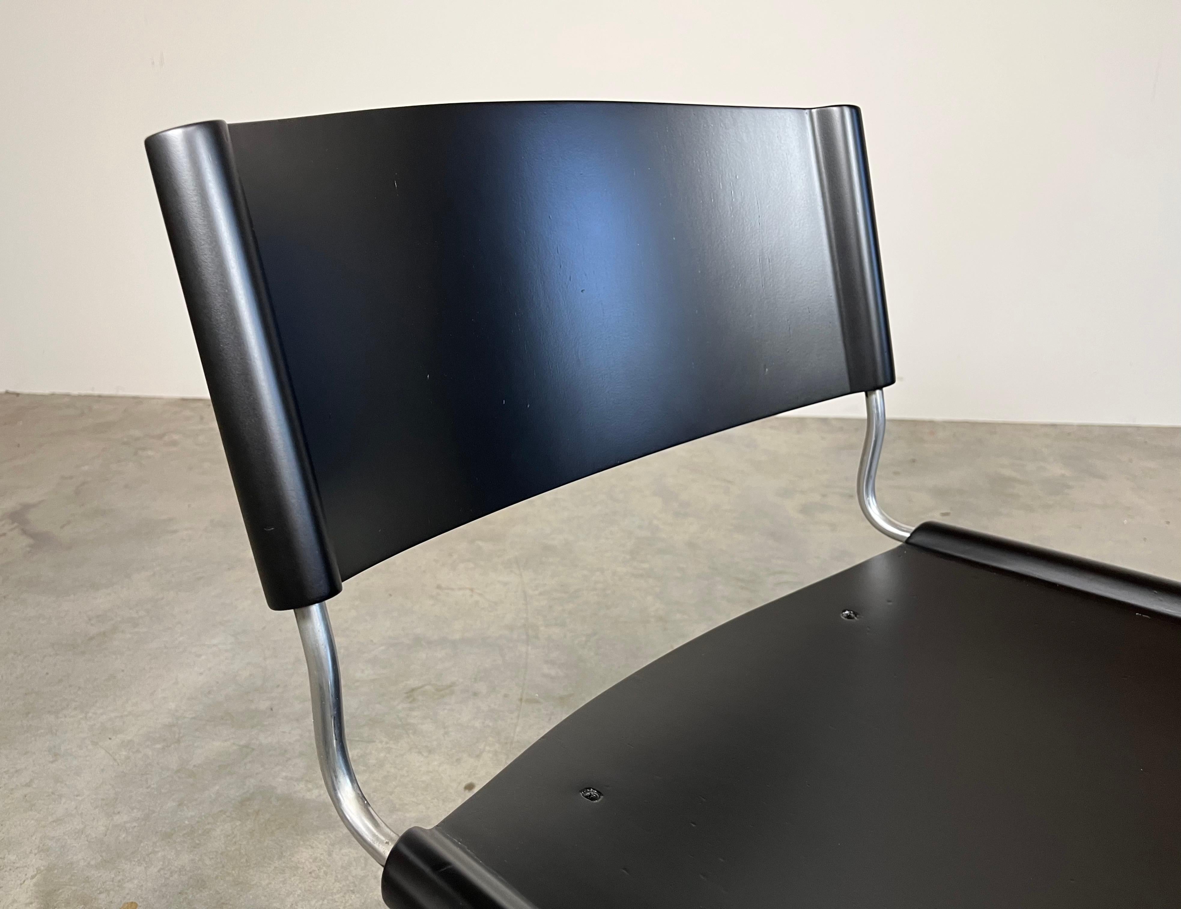 Nanna And Jorgen Ditzel Black Lacquered  ‘Badminton’ Chair In Good Condition For Sale In Southampton, NJ