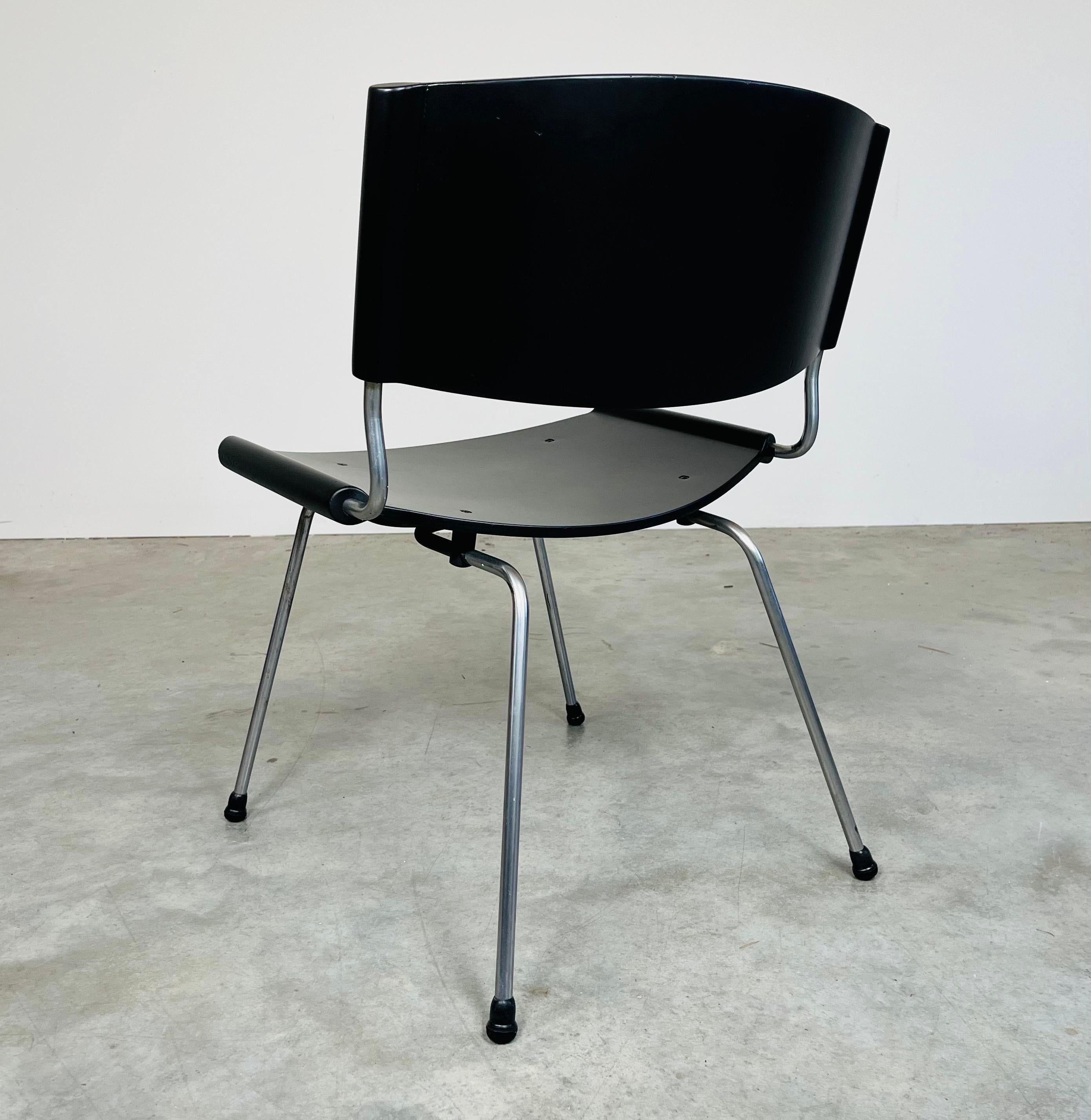 Nanna And Jorgen Ditzel Black Lacquered  ‘Badminton’ Chair For Sale 1