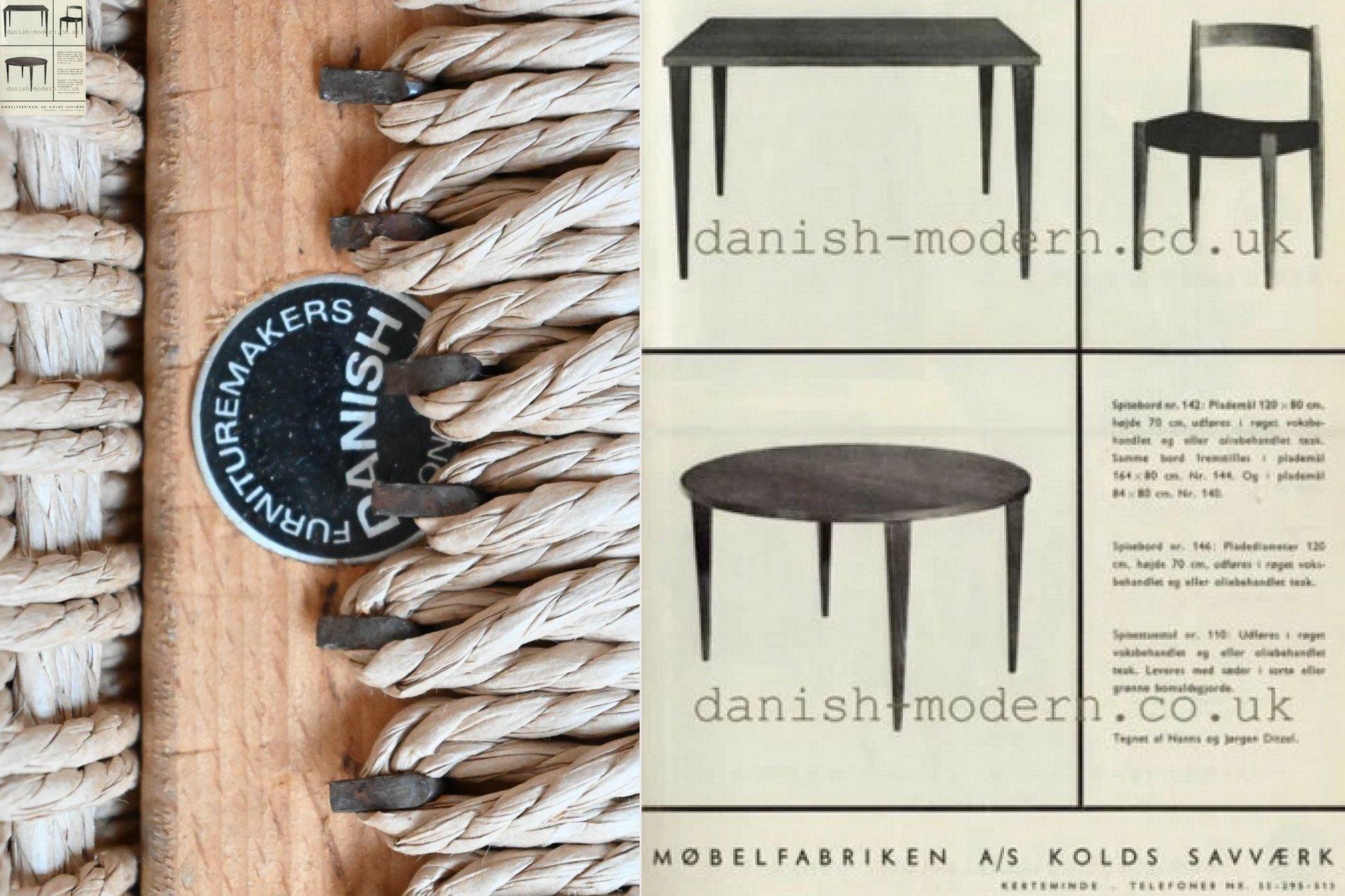 Nanna Ditzel # 110 dining chairs in teak and cane Kolds Savvaerk Denmark 1955 12