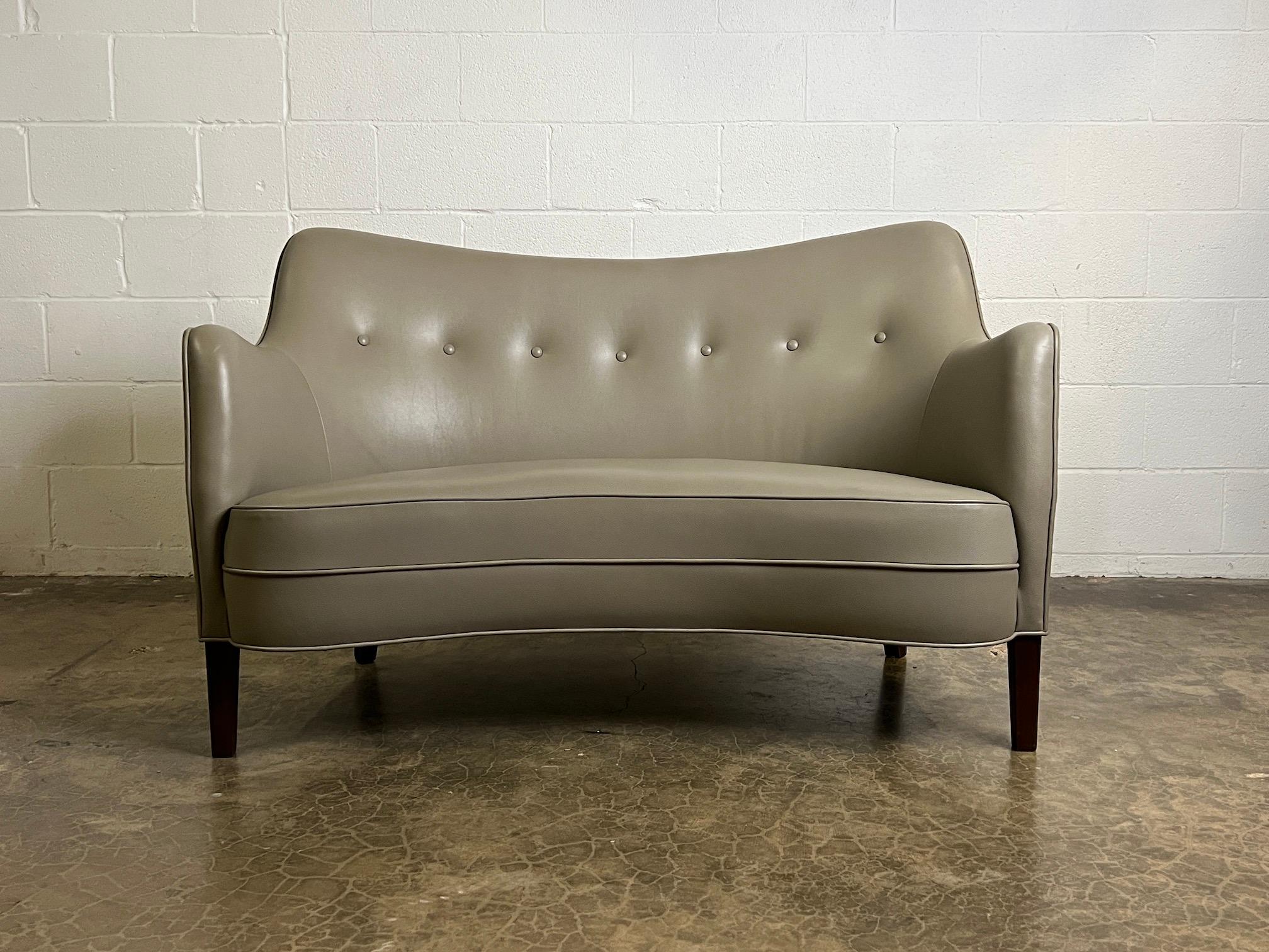 A leather Alle sofa designed by Nanna Ditzel for S.C. Sorensen, Denmark.