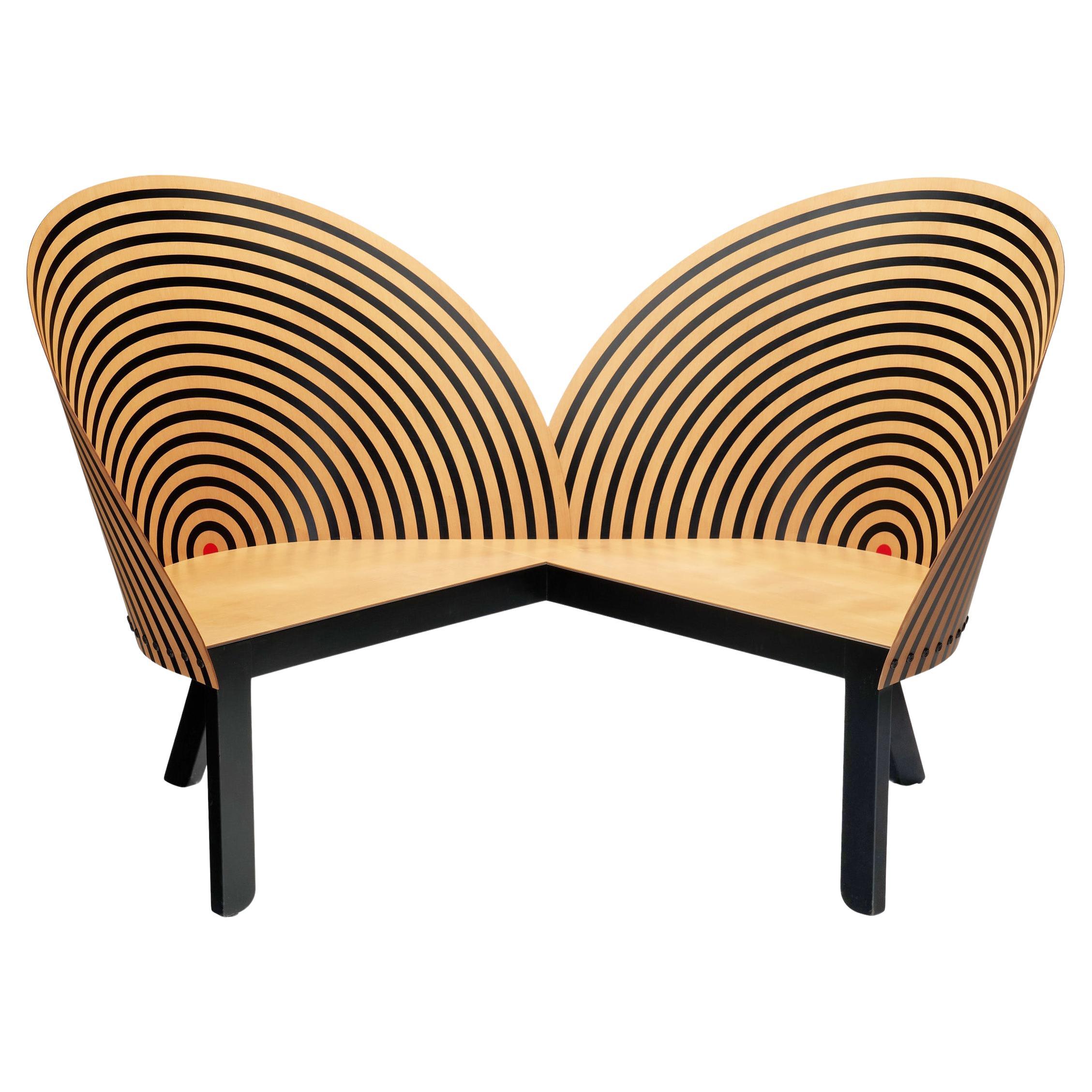 Nanna Ditzel "Bench for Two" for Fredericia Stolefabrik, Denmark 1989