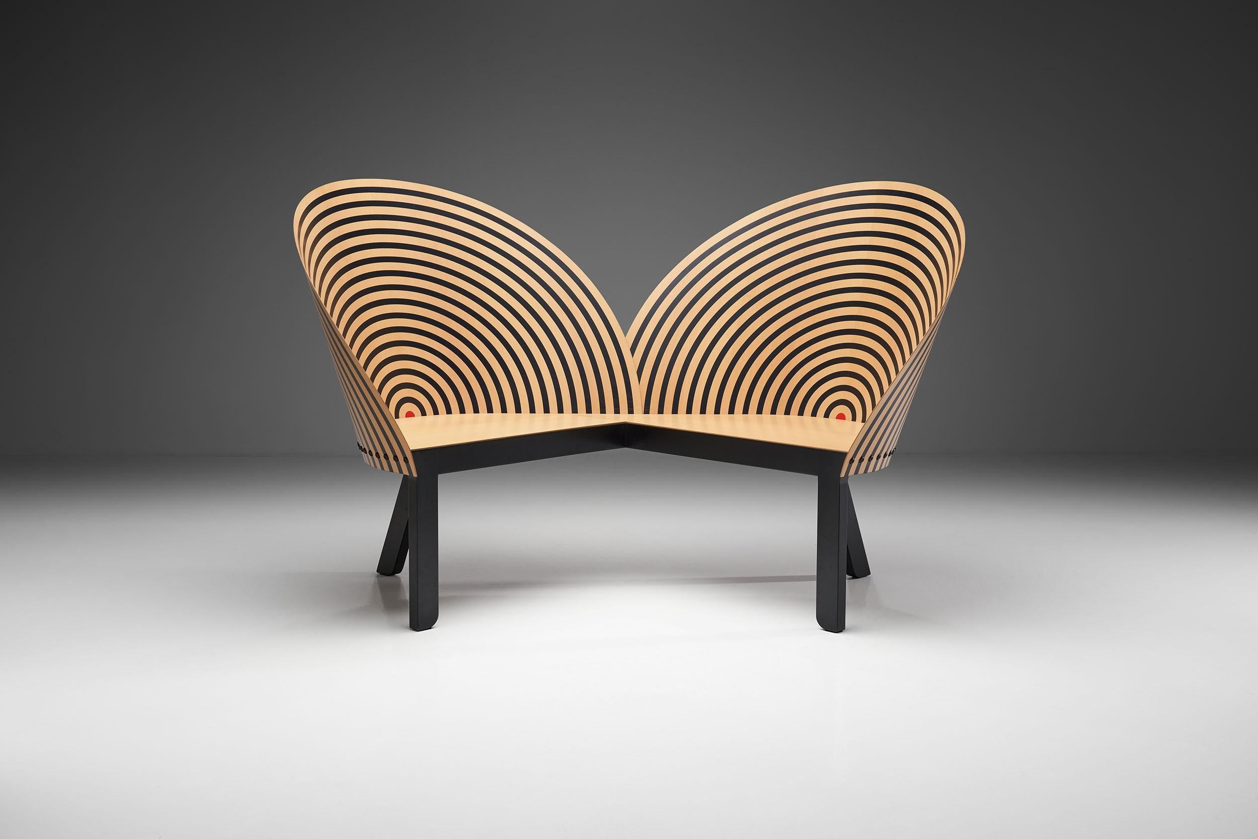 Late 20th Century Nanna Ditzel “Bench for Two” with Table for Fredericia Stolefabrik, Denmark