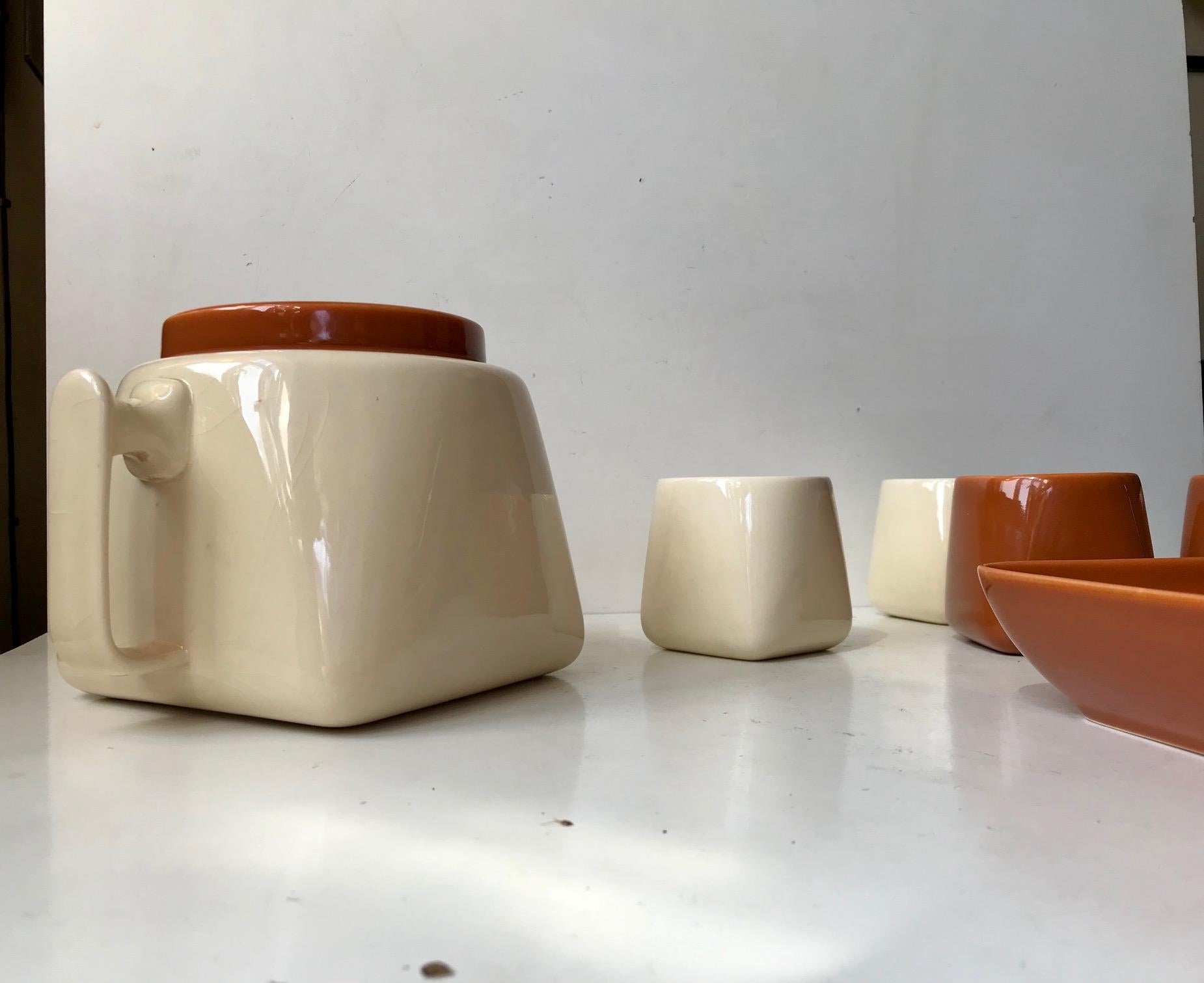 Nanna Ditzel Ceramic Tea Service for Søholm, 1970s For Sale 7