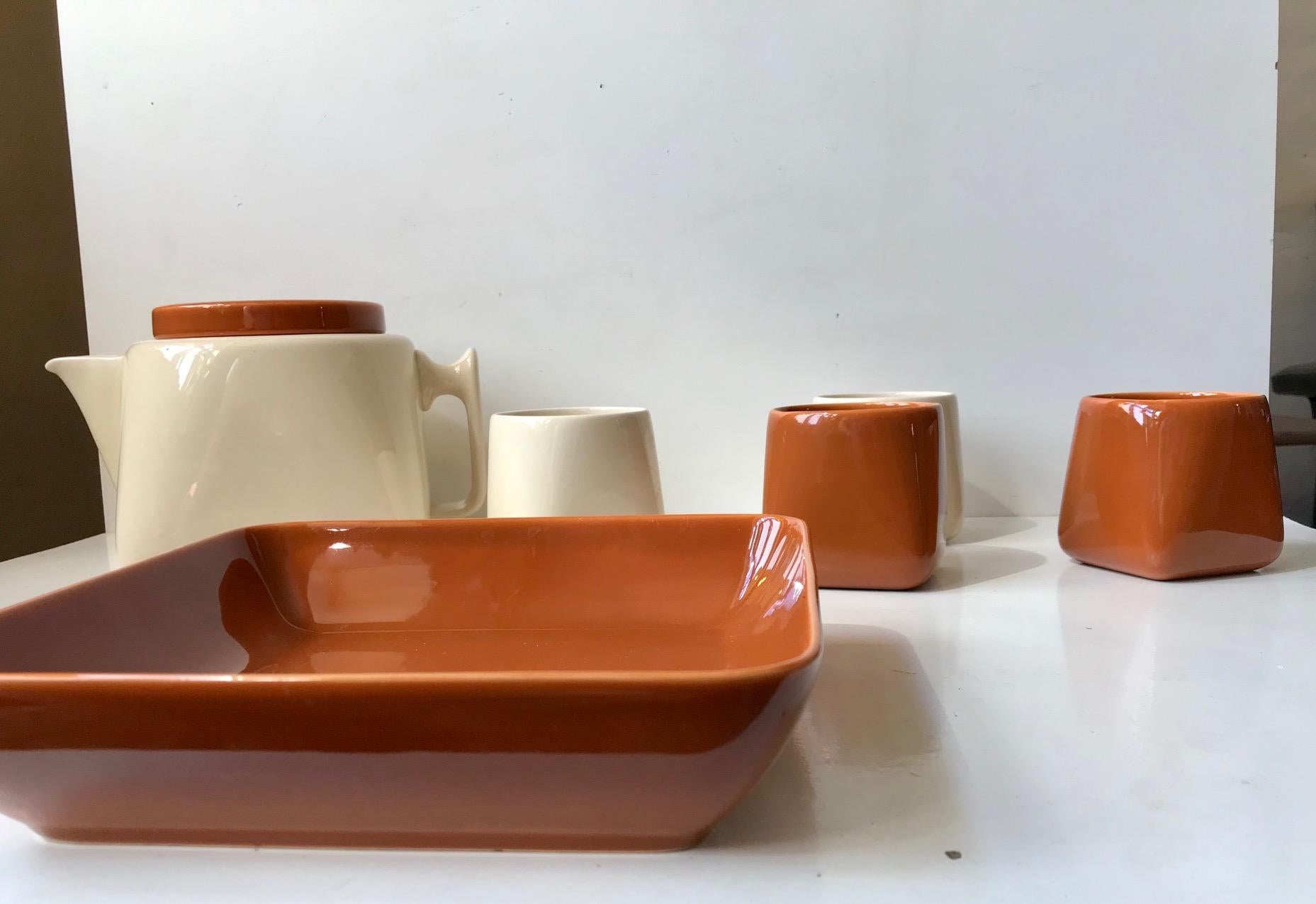 Scandinavian Modern Nanna Ditzel Ceramic Tea Service for Søholm, 1970s For Sale