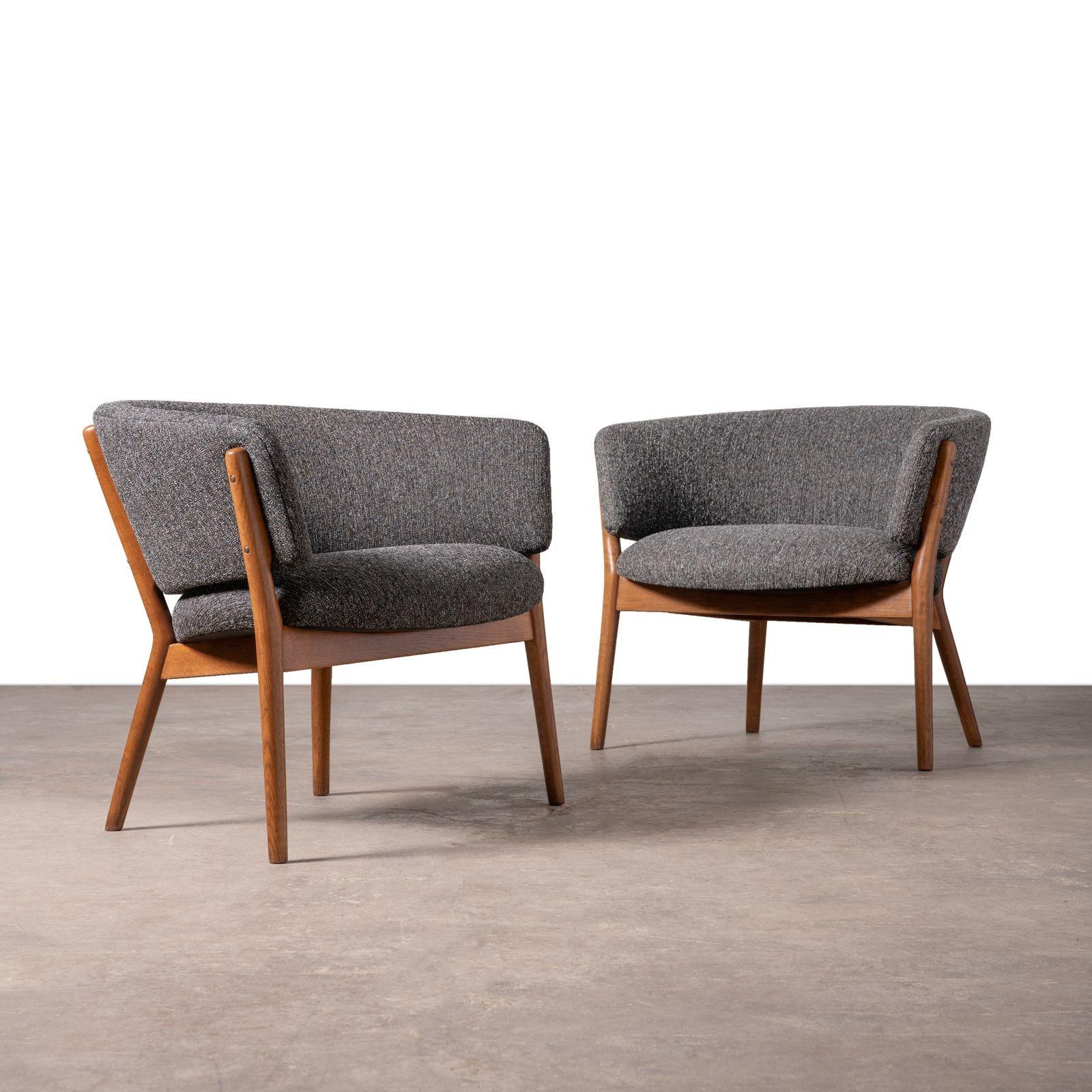 Pair of Nanna Ditzel Model 83 Chairs, 1952

Discover the timeless elegance of the Nanna Ditzel Model 83 chair, a masterpiece of Danish Modern design. Crafted in 1952, this iconic chair showcases Ditzel's innovative approach to furniture, seamlessly