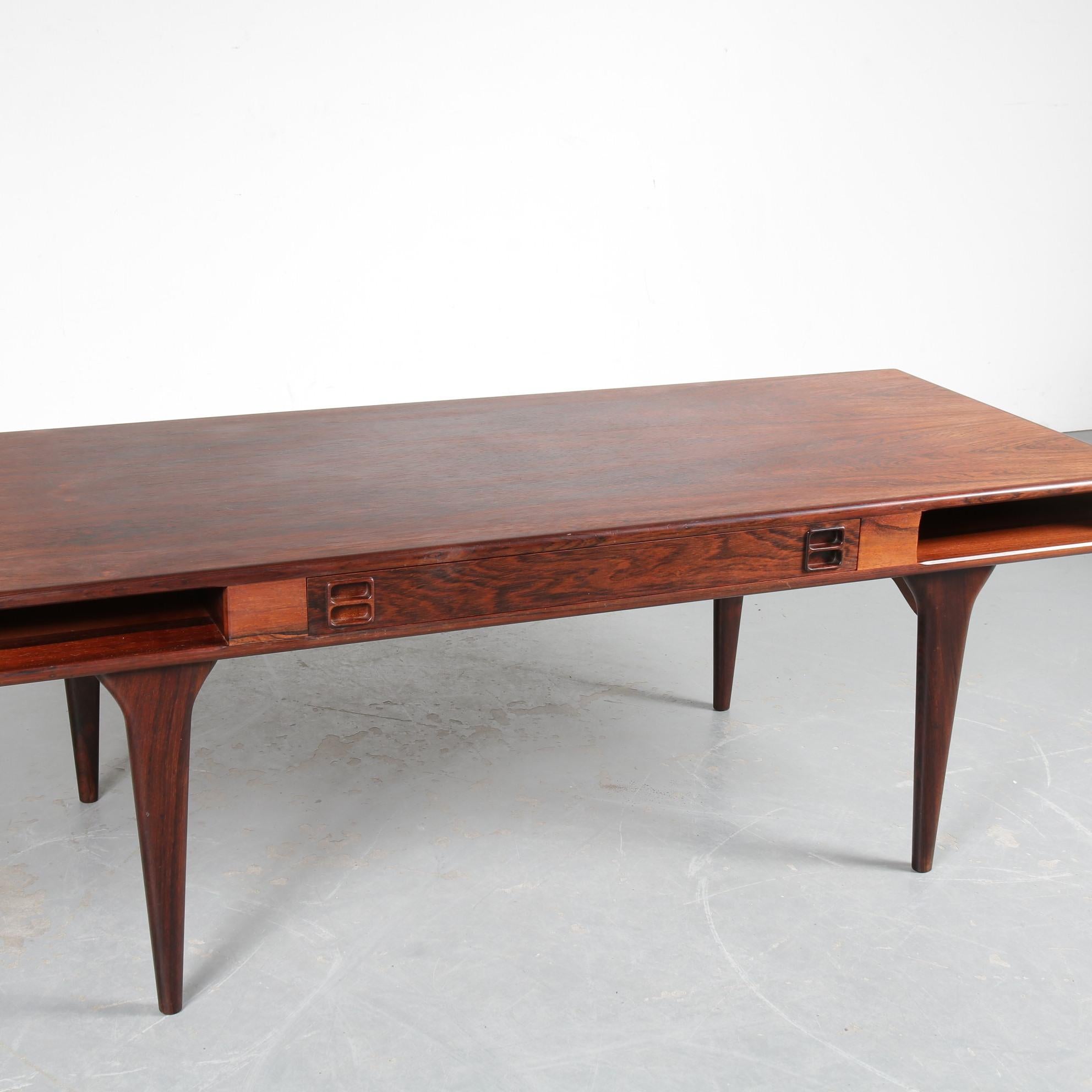Legno Tavolino da caffè Nanna Ditzel per Silkeborg, Danimarca, 1960 in vendita