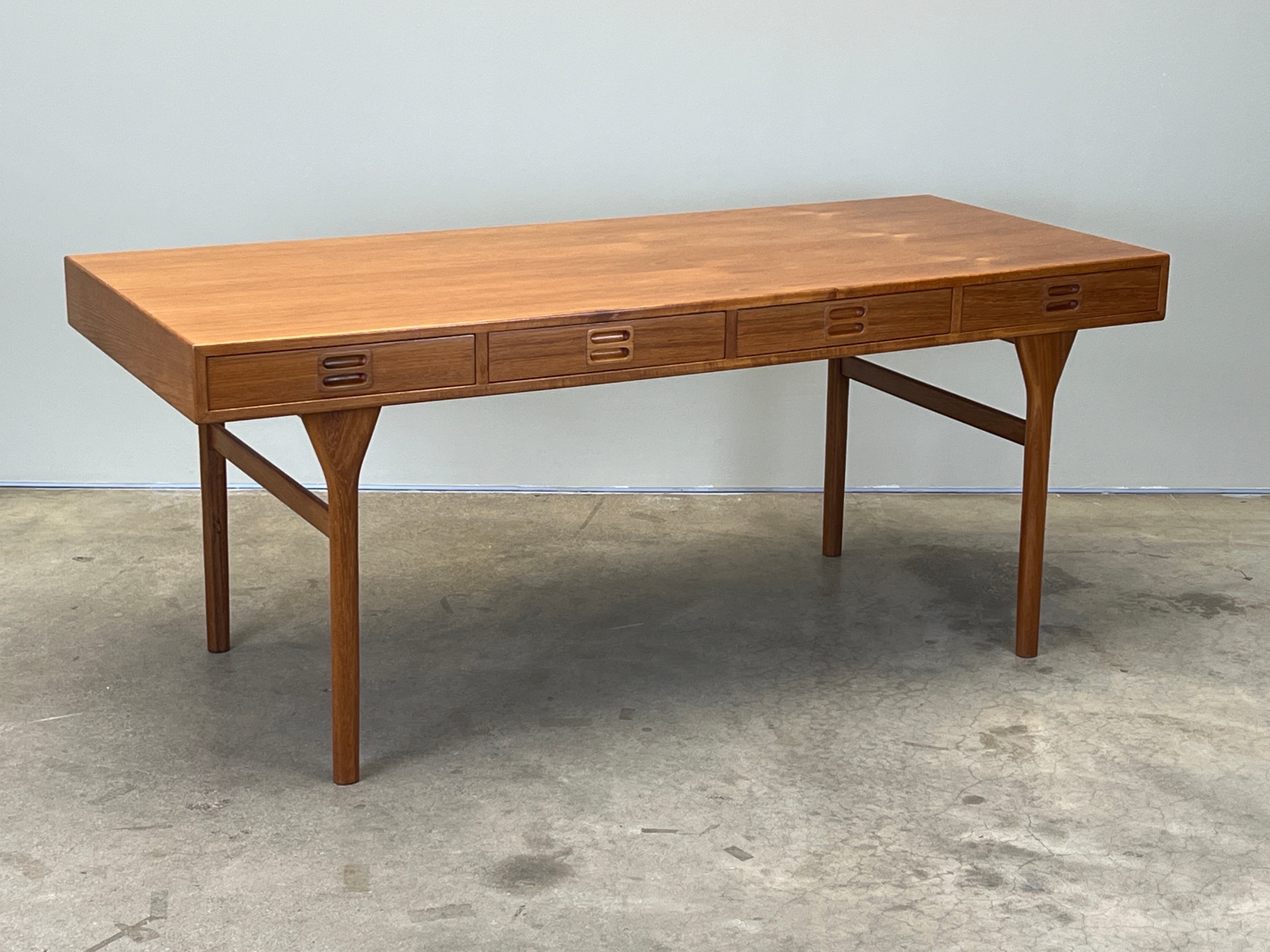 Four drawer teak desk by Nanna Ditzel for Søren Willadsen.