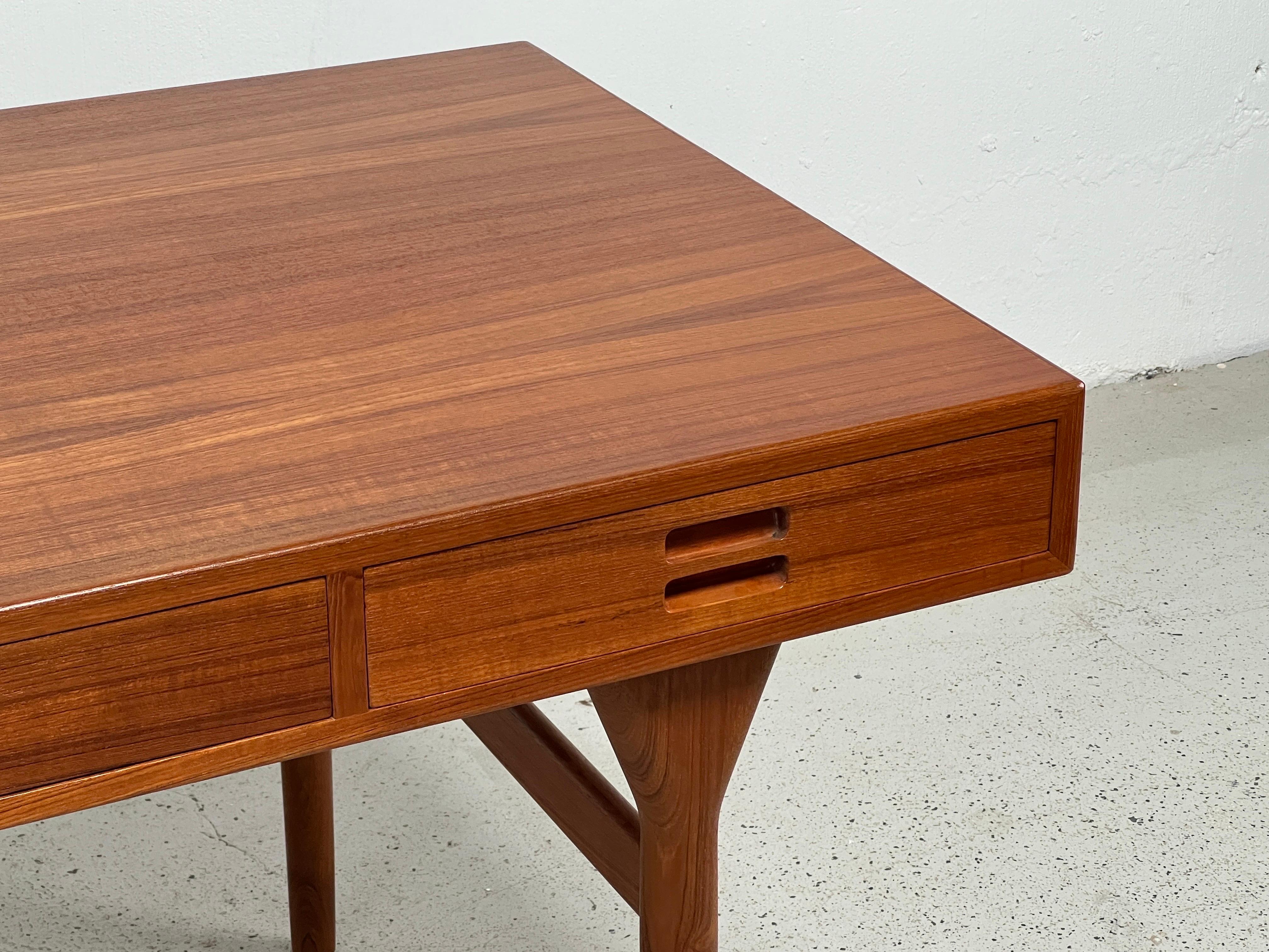 Mid-20th Century Nanna Ditzel Desk in Teak for Søren Willadsen