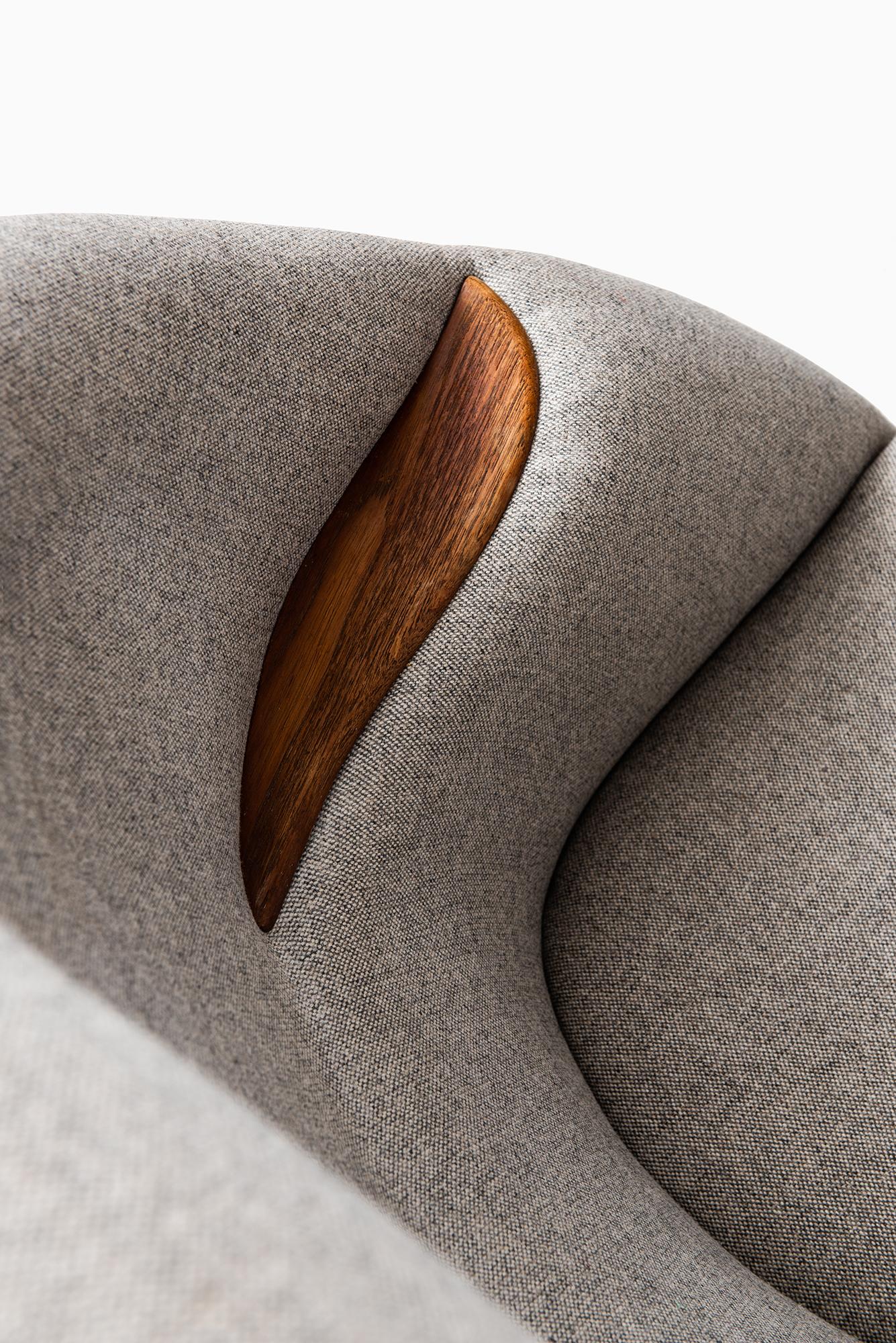 Mid-20th Century Nanna Ditzel Easy Chair Model Oda by Poul Kolds Savværk in Denmark