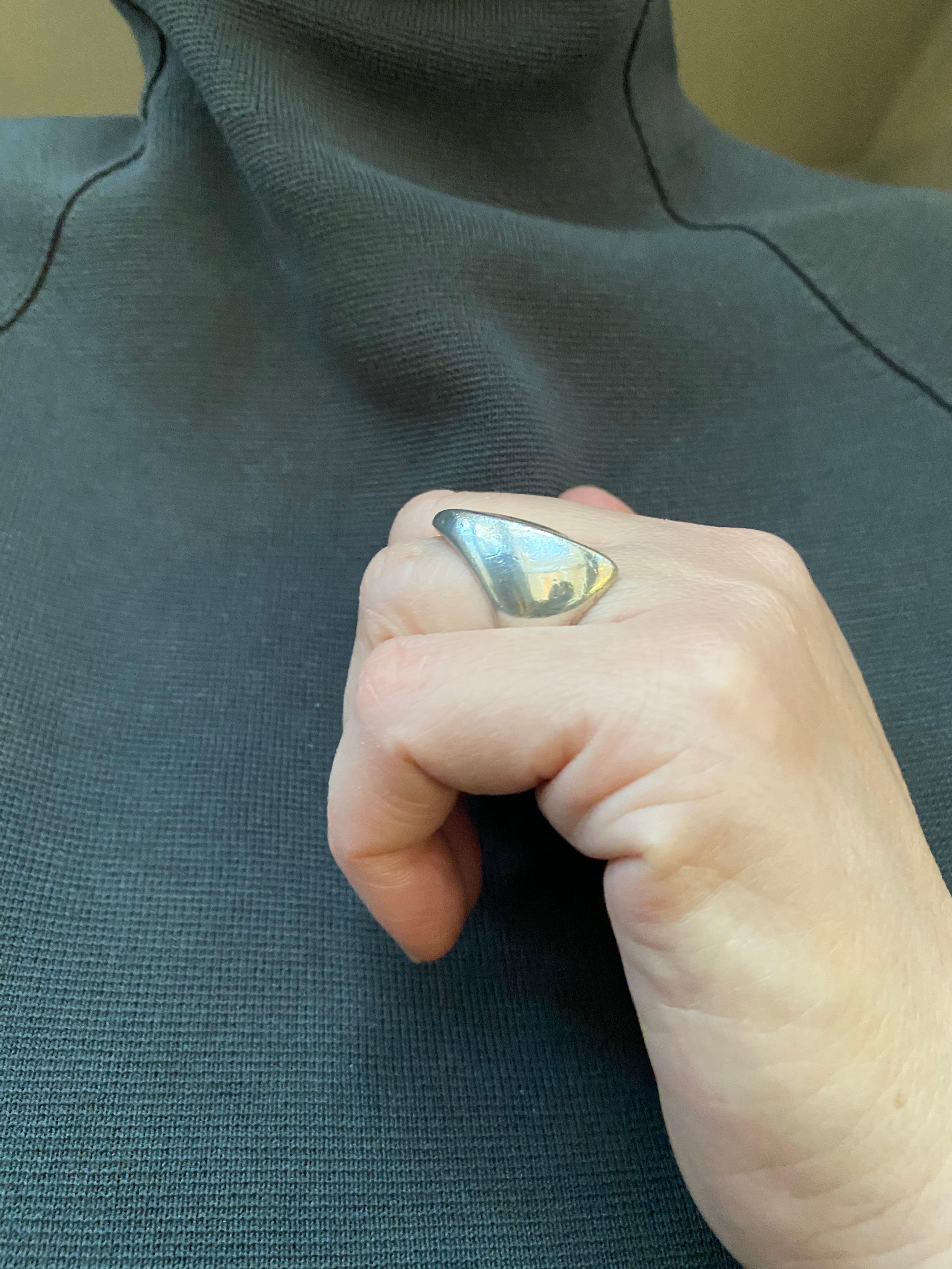 Nanna Ditzel für Georg Jensen Silberring, Dänemark, um 1968 für Damen oder Herren im Angebot