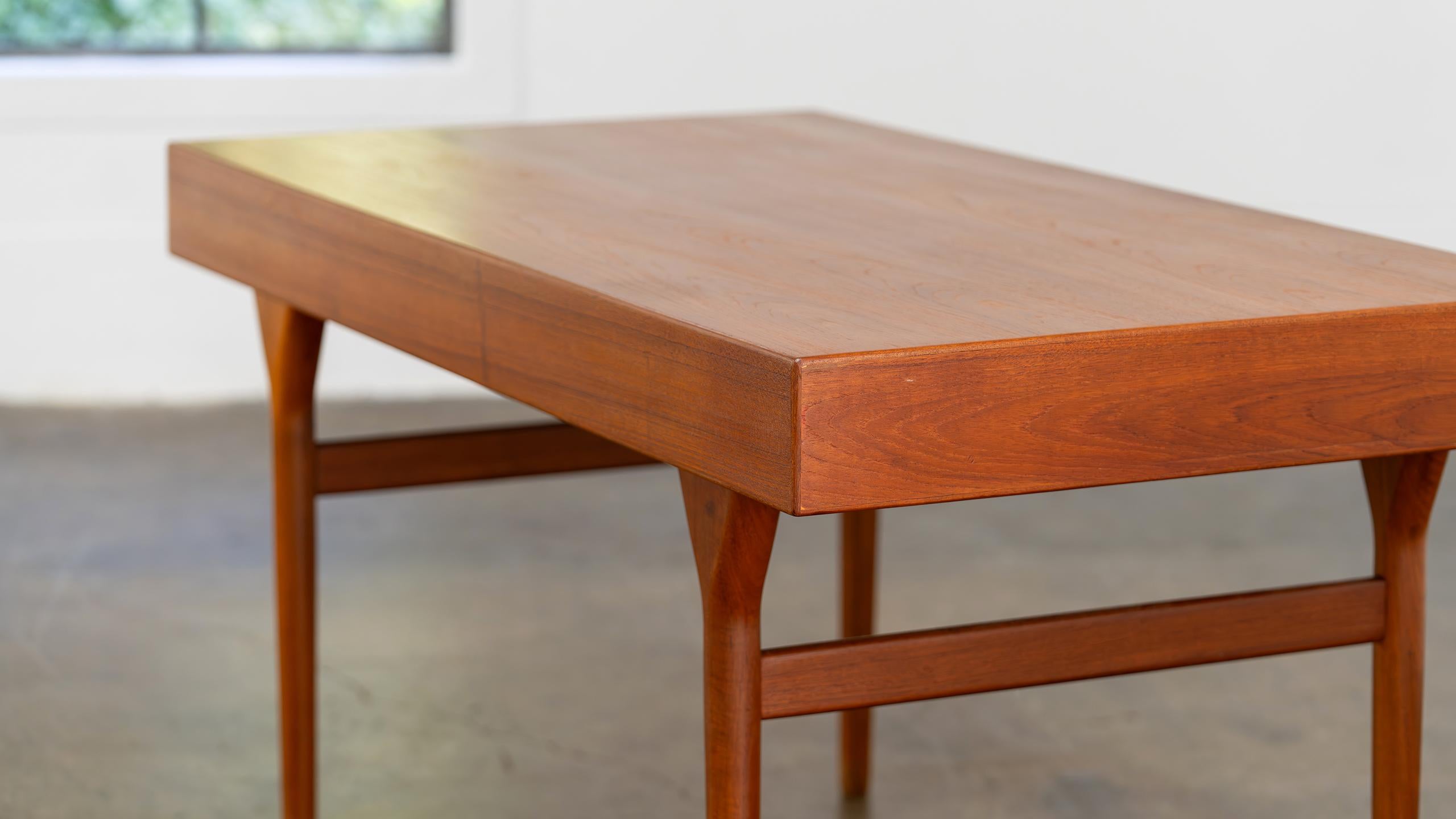 Nanna Ditzel Table Desk in Teak Søren Willadsen 1958 Denmark Mid Century Modern For Sale 8