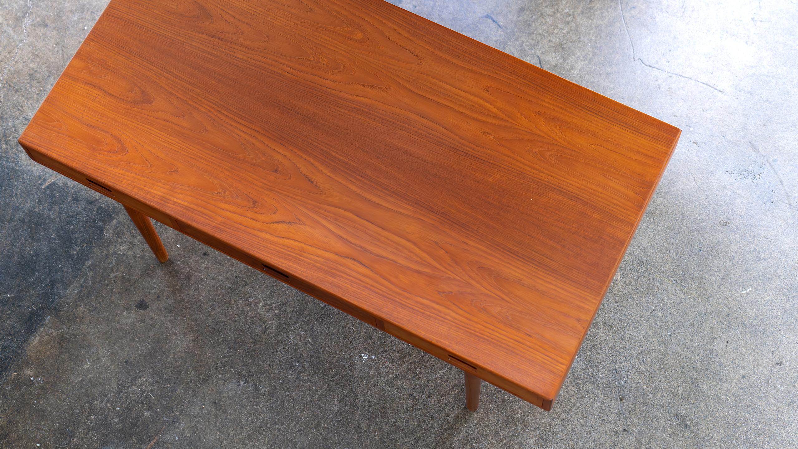 Nanna Ditzel Table Desk in Teak Søren Willadsen 1958 Denmark Mid Century Modern For Sale 9