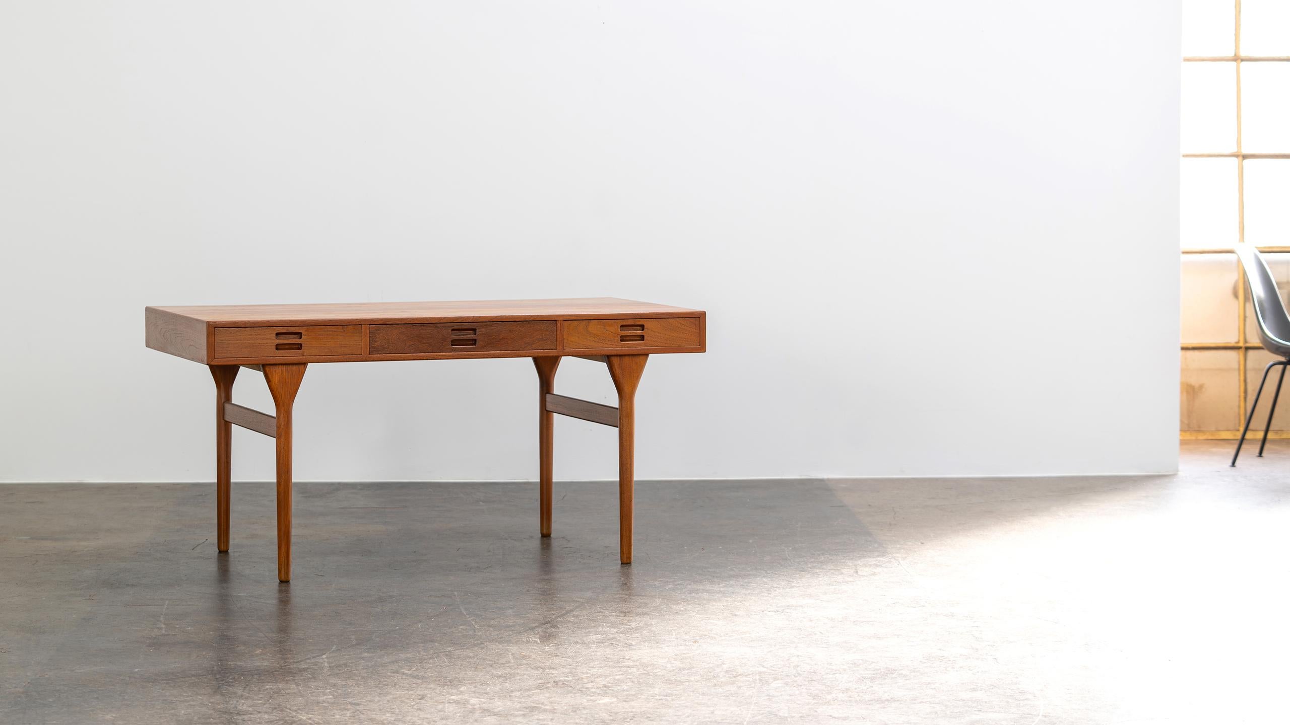 Mid-20th Century Nanna Ditzel Table Desk in Teak Søren Willadsen 1958 Denmark Mid Century Modern For Sale