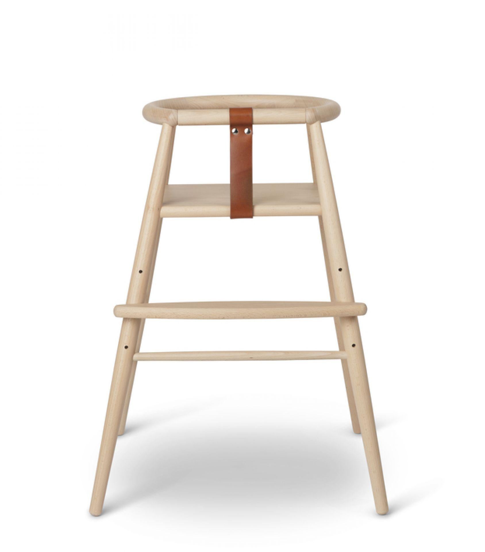 Beech Nanna Ditzel High Chair with Nameplate by Carl Hansen, Denmark