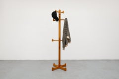 Nanna Ditzel Inspired Solid Pine Coat Rack with 8 Hooks, Danish Modern