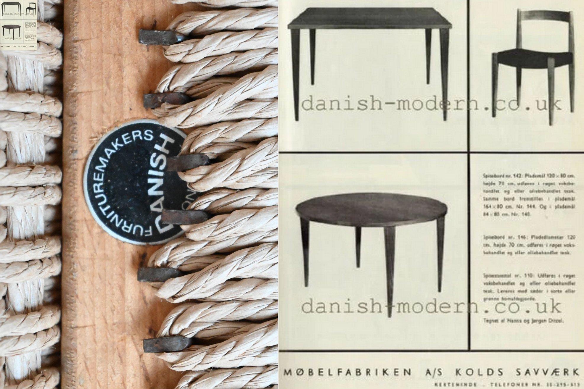 Nanna Ditzel model 110 dining chairs Poul Kolds Savvaerk Denmark 1955 For Sale 13