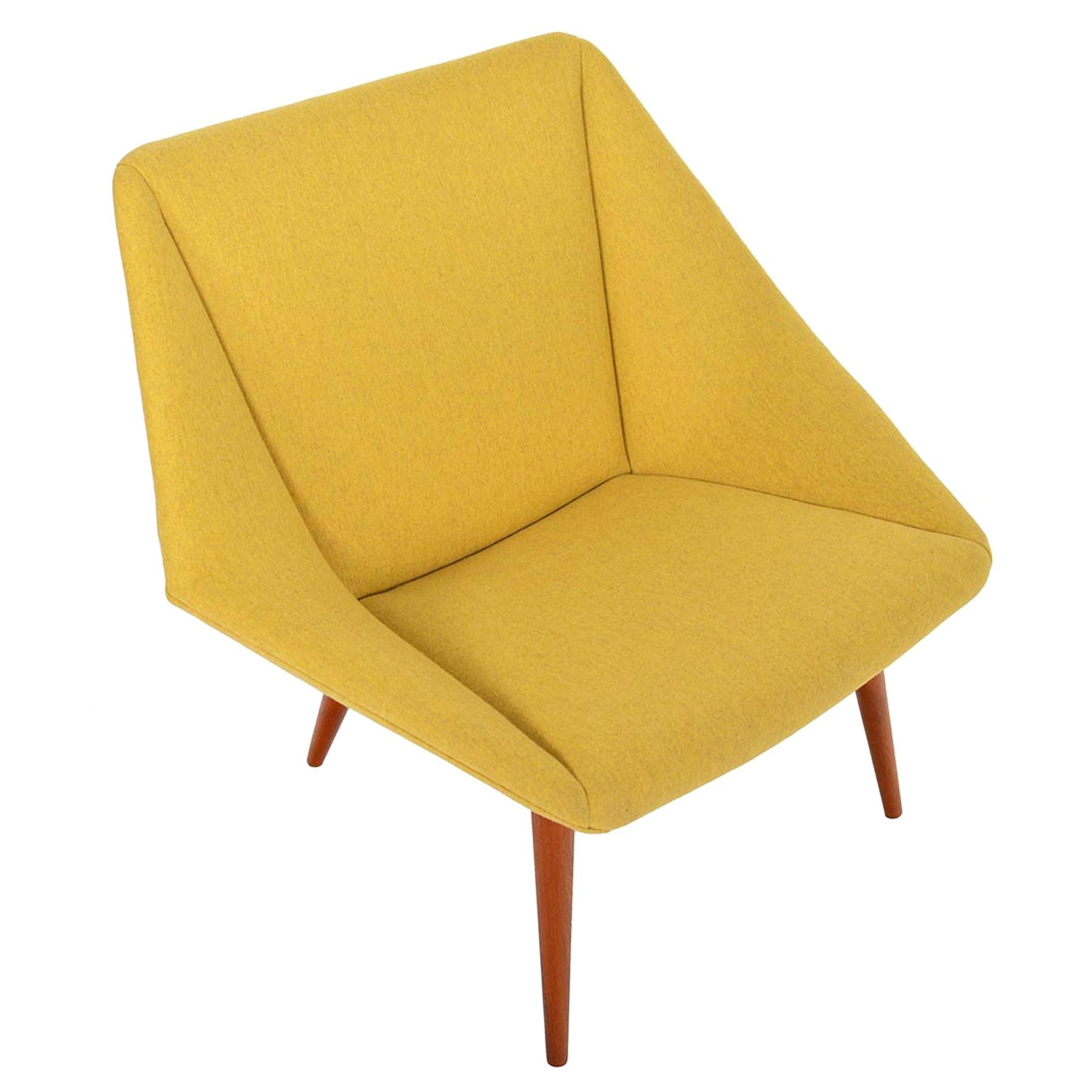 Nanna Ditzel Model 93 Tux Lounge Chair in Goldenrod