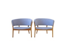 Nanna Ditzel, Pair of Arm Lounge Chair ND83 by Soren Willadsen, Denmark, 1950s