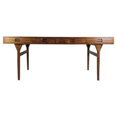 Nanna Ditzel Rosewood Desk, with Four Drawers, Round Conical Legs