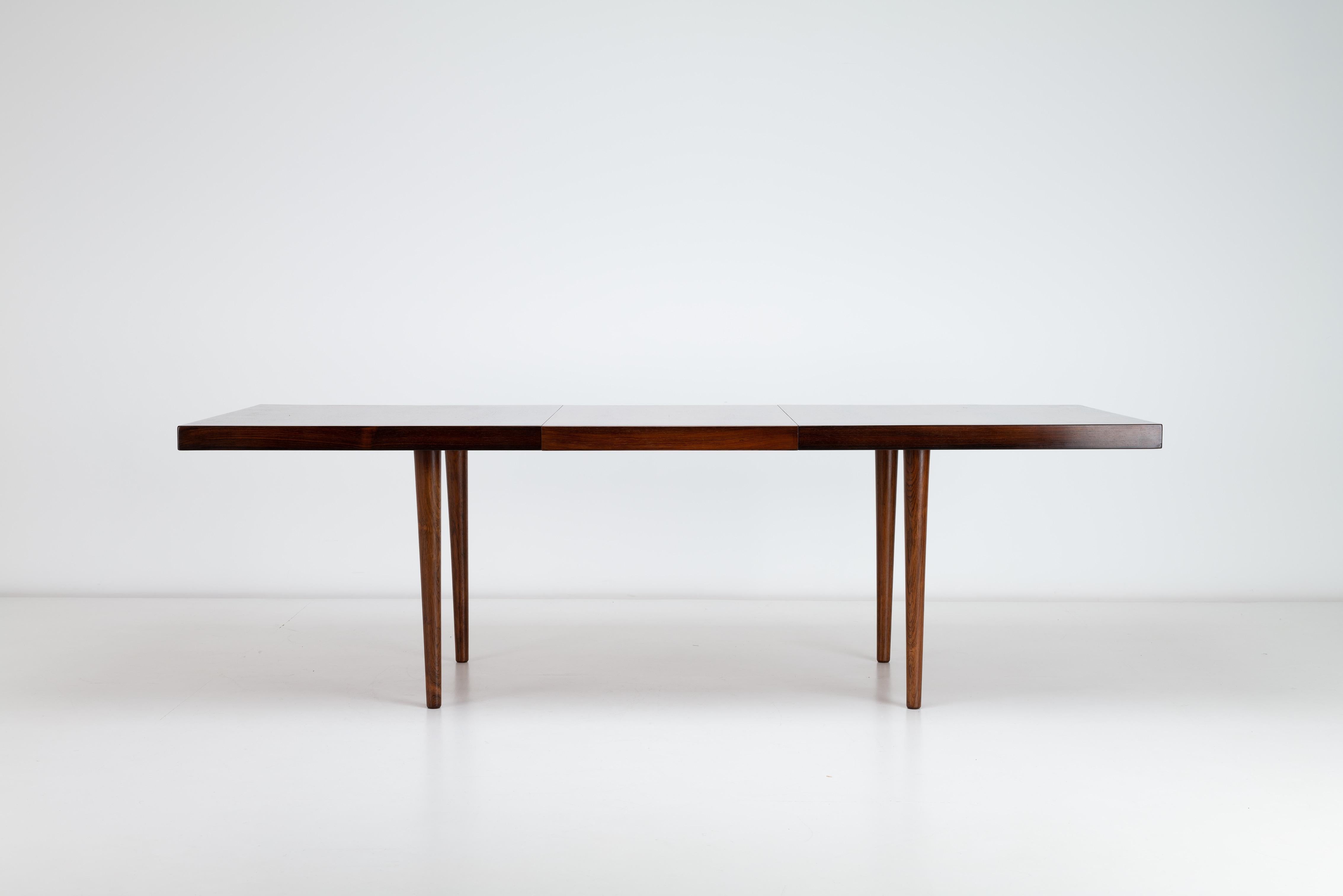 Mesa de comedor extensible de palisandro Nanna Ditzel para Soren Willadsen, Dinamarca Escandinavo moderno en venta