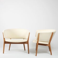 Nanna Ditzel Solid Oak Armchairs Model ND83 for SW Vejen, Denmark, 1950