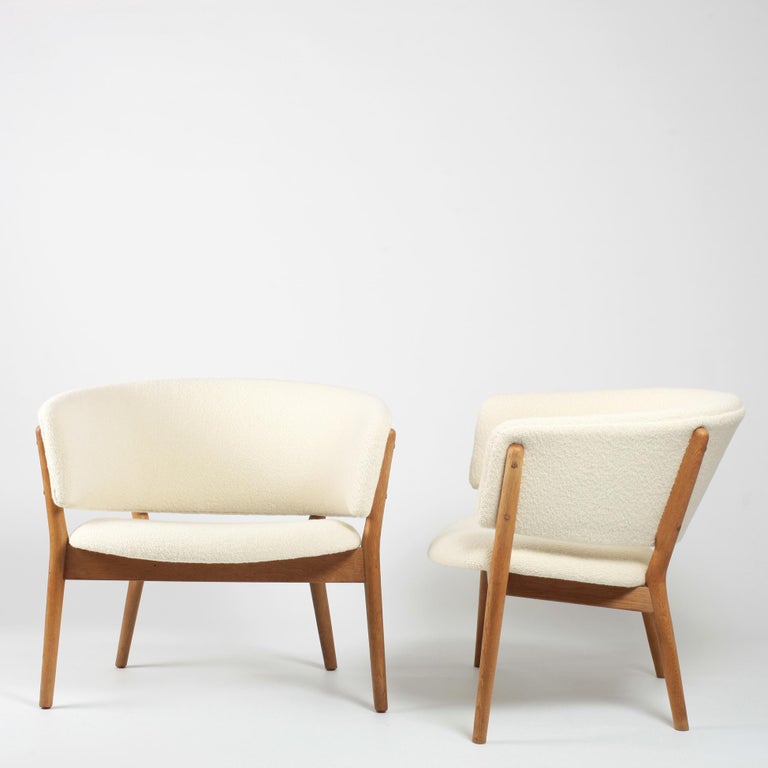Nanna Ditzel Solid Oak Armchairs Model ND83 for SW Vejen, Denmark, 1950